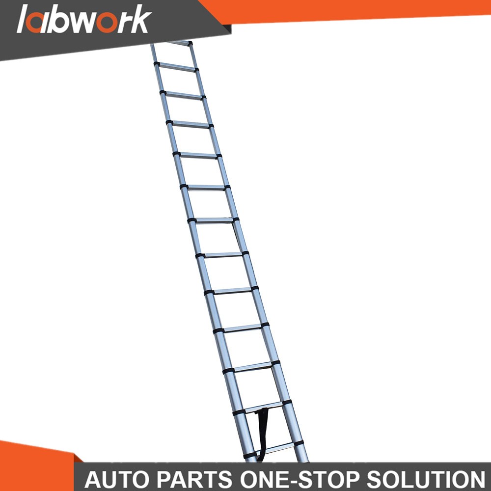 Labwork 12.5FT Heavy Duty Aluminum Extension Telescoping Lightweight Step Ladder