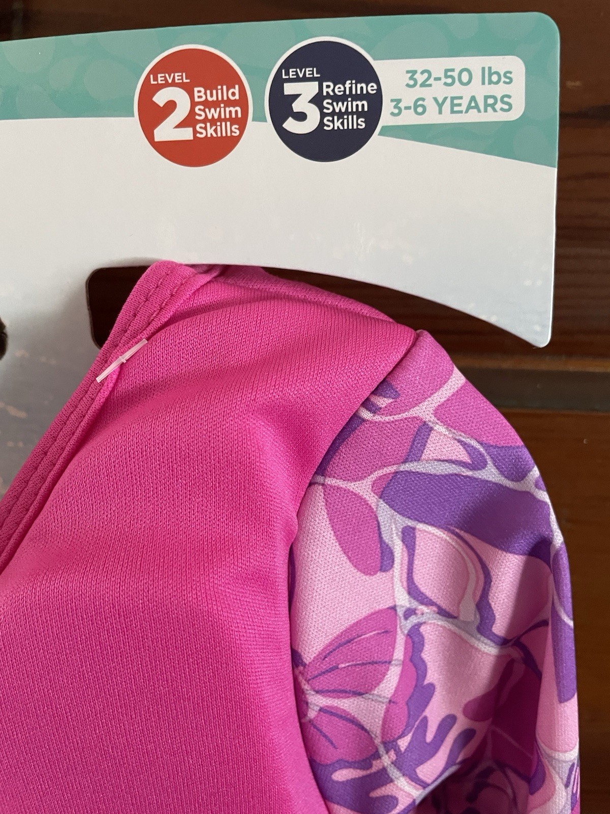 Girls Aqua Swim Vest Level 2 30-50 LBS 3-6 Years Sea Turtle Starfish Shells