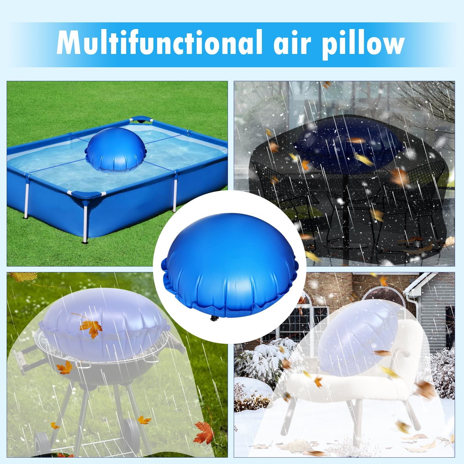 4ft Pool Pillows for Winterizing Above Ground Pools Durable PVC Air Bladders