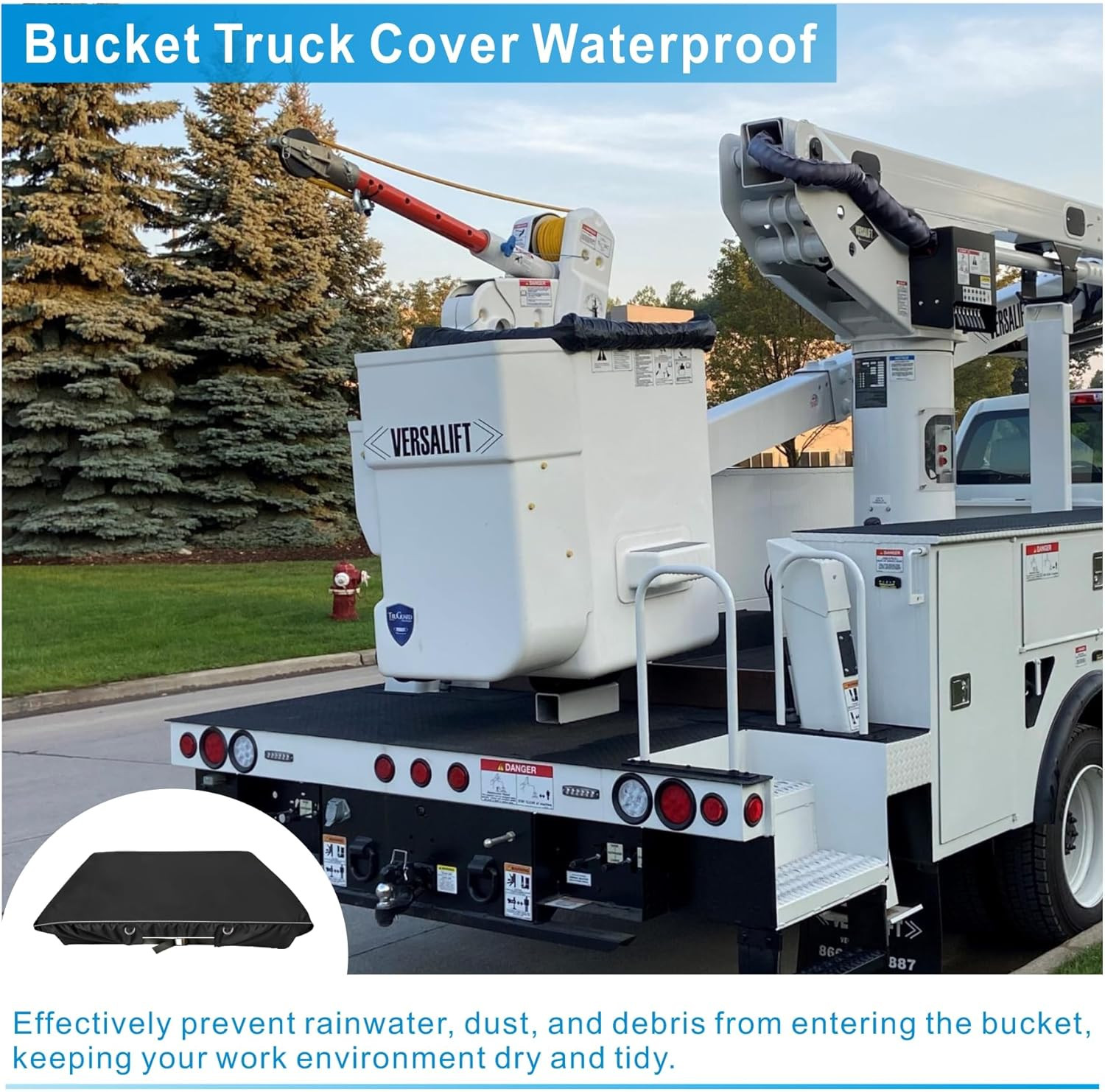 Bucket Truck Cover – Waterproof & Tear-Resistant, Adjustable Rope Buckle, Fits 1