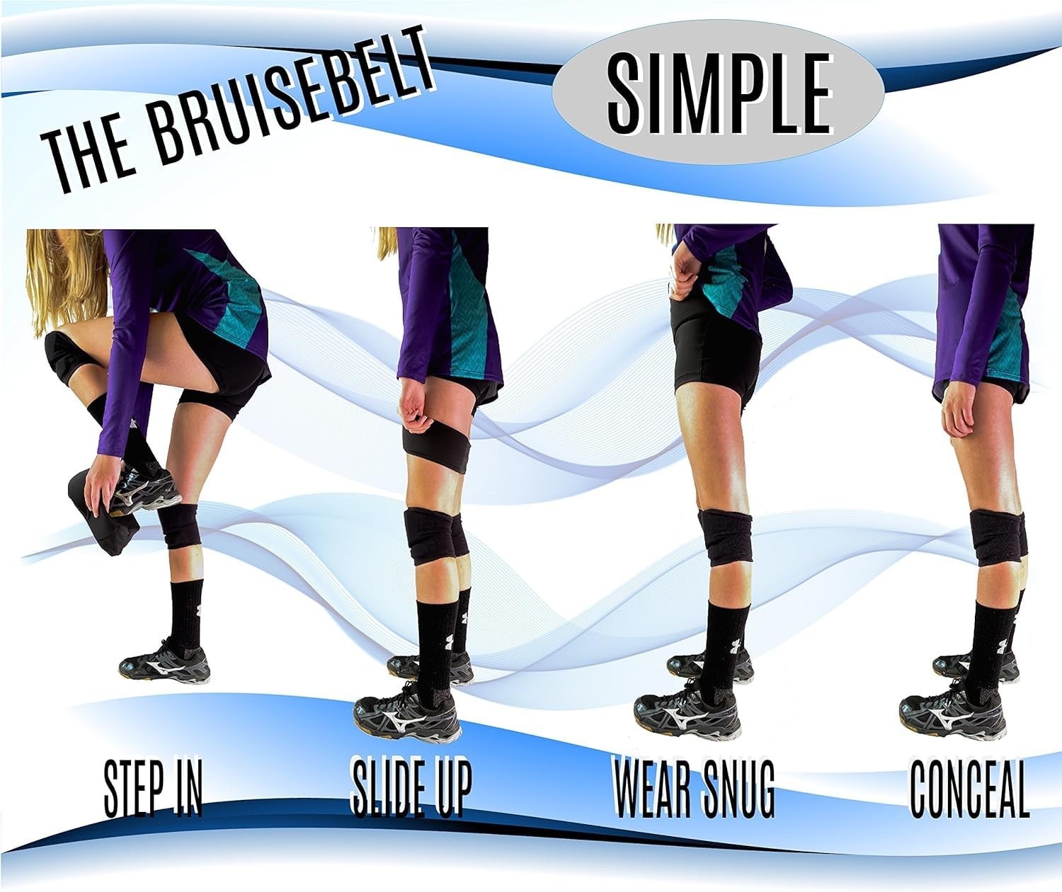 Volleyball Diving Hip Protection – Bruisebelt (Black, Small 29″ to 32″)