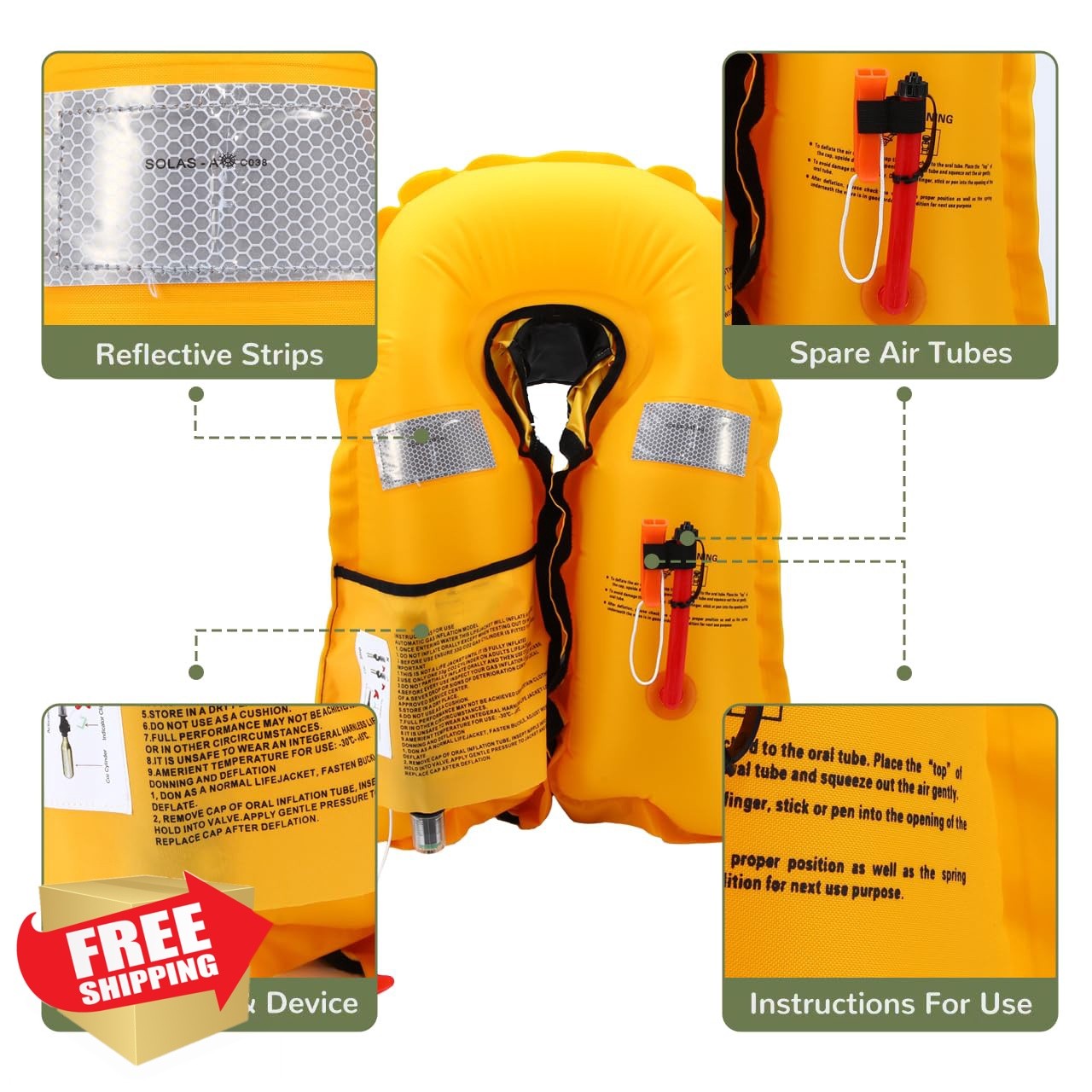 Automatic Inflatable Life Jackets for Adults Life Vests PFD Low Profile Load …