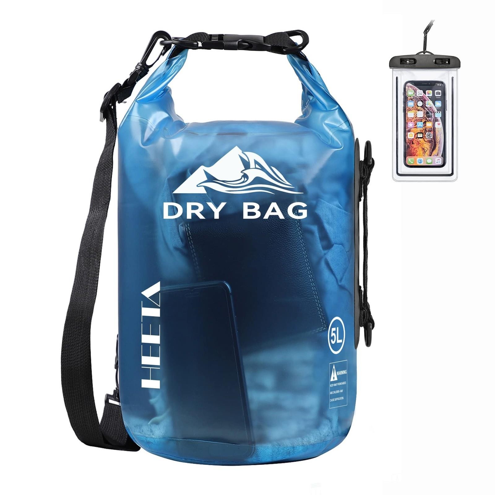 HEETA Dry Bag Waterproof for Women Men, Roll Top Lightweight Dry Storage Bag …