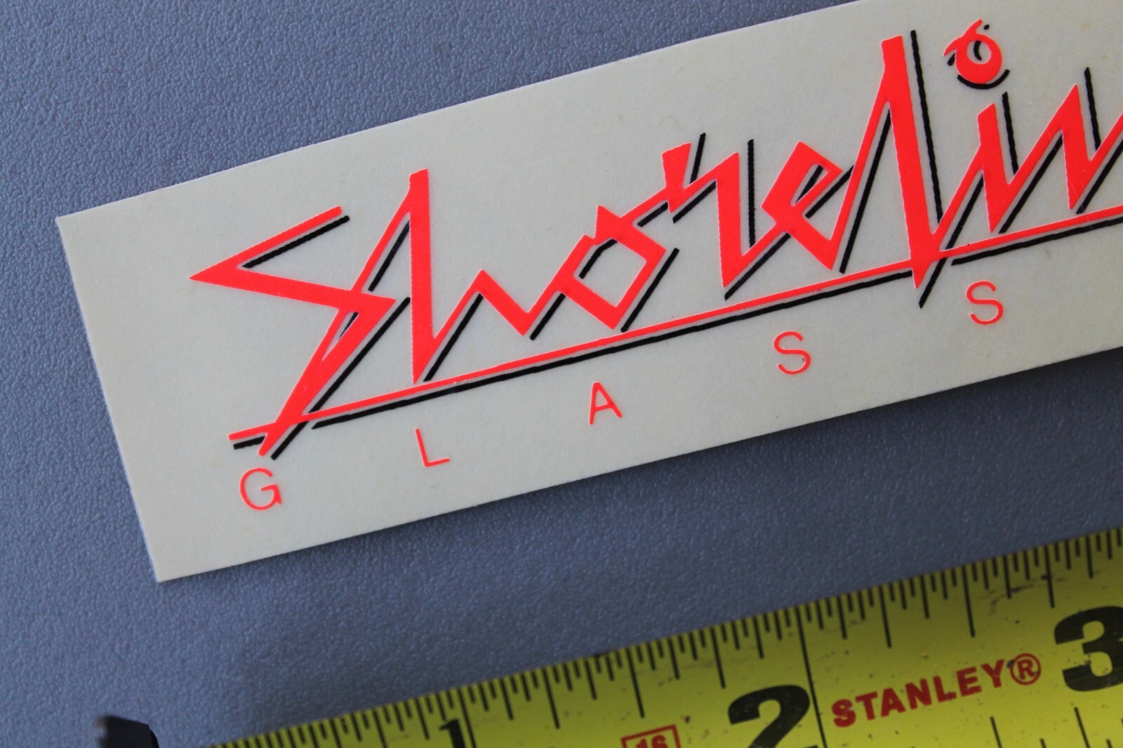 Shoreline Surfboard Glassing Clear Neon Orange OG V69B Vintage Surfing STICKER