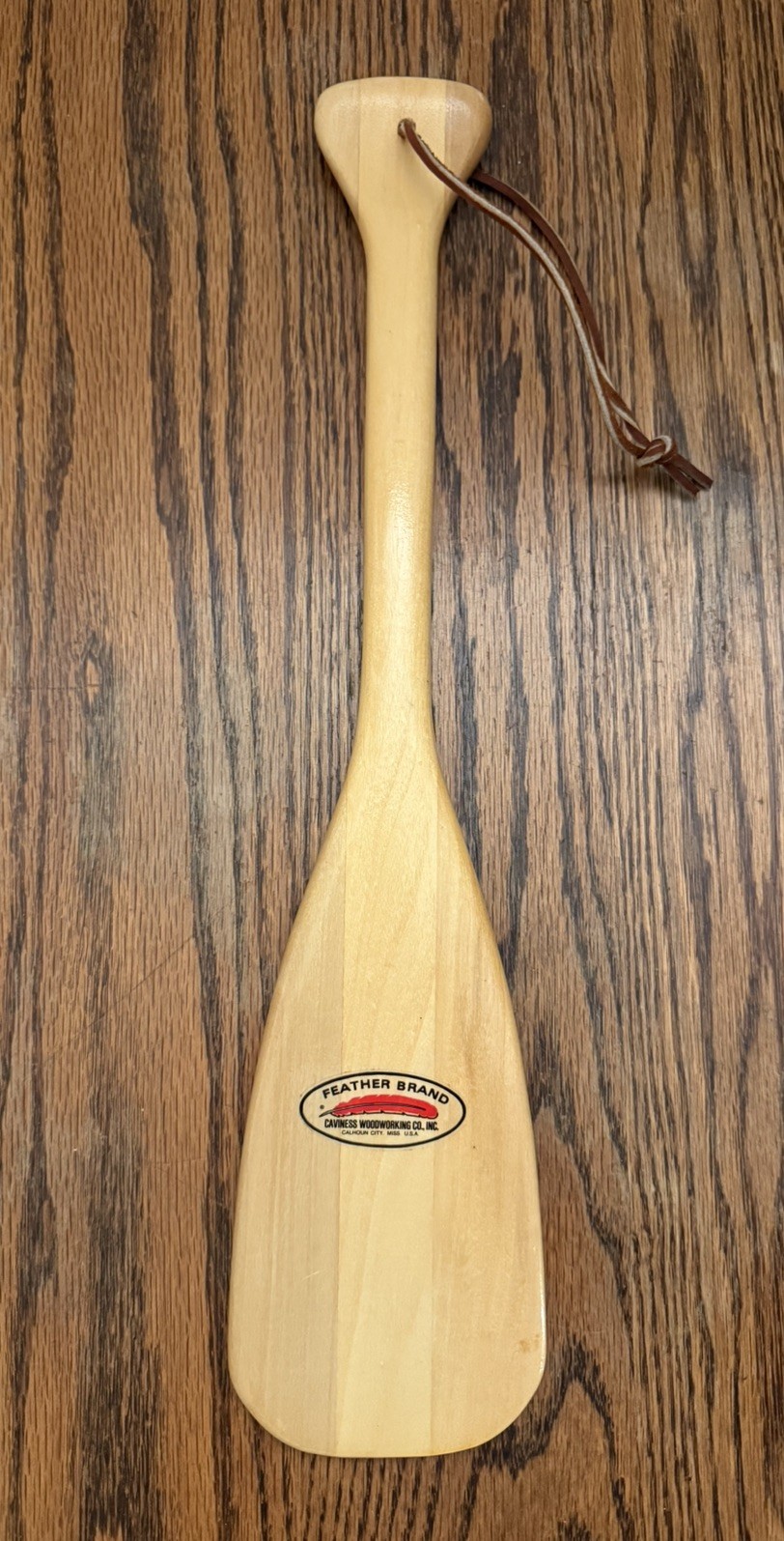 Feather Brand Mini 18” Wood Canoe Paddle from Caviness Woodworking Co