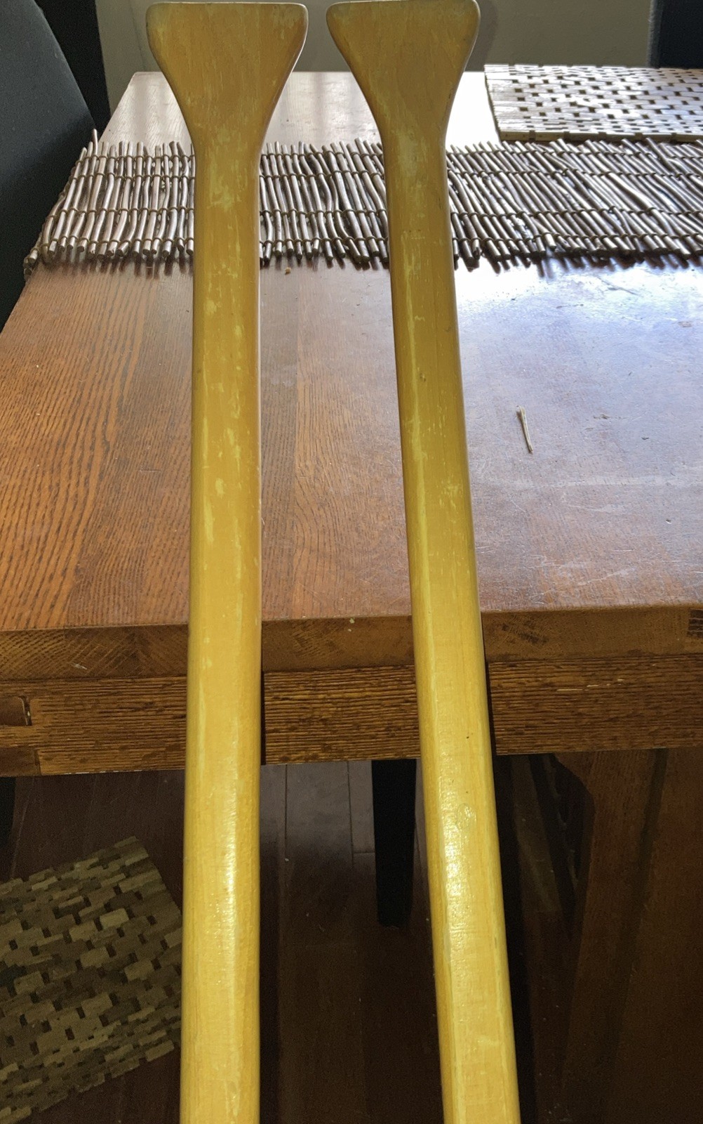 2 – Feather Brand Caviness Woodworking / Wood Canoe Paddles / Oar 5′ – 60″ x 6″