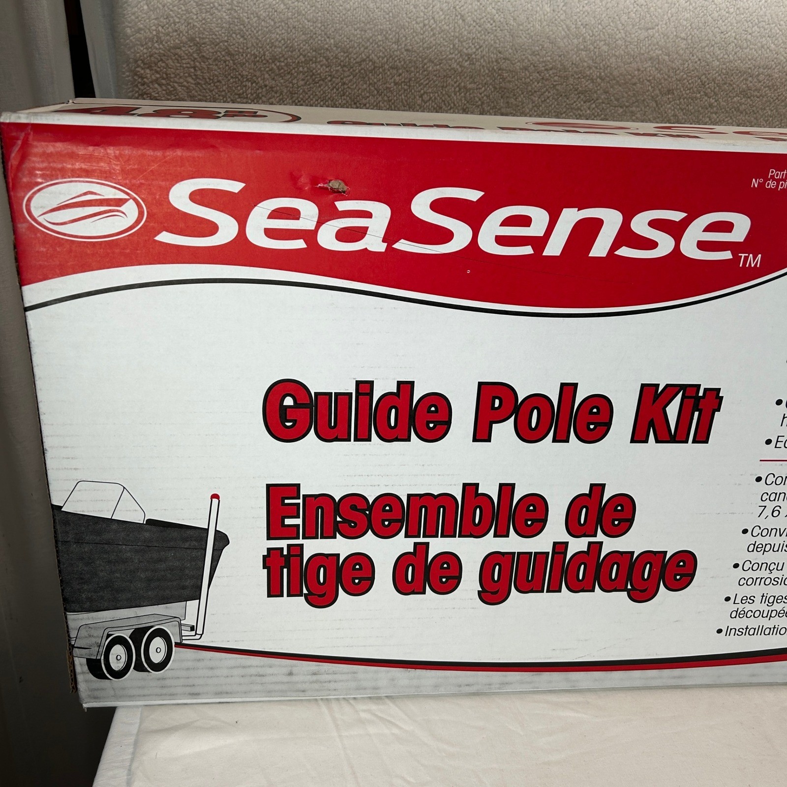 SeaSense 50080283 48 Inch Boat Trailer Guide Pole Kit PVC Galvanized Hardware