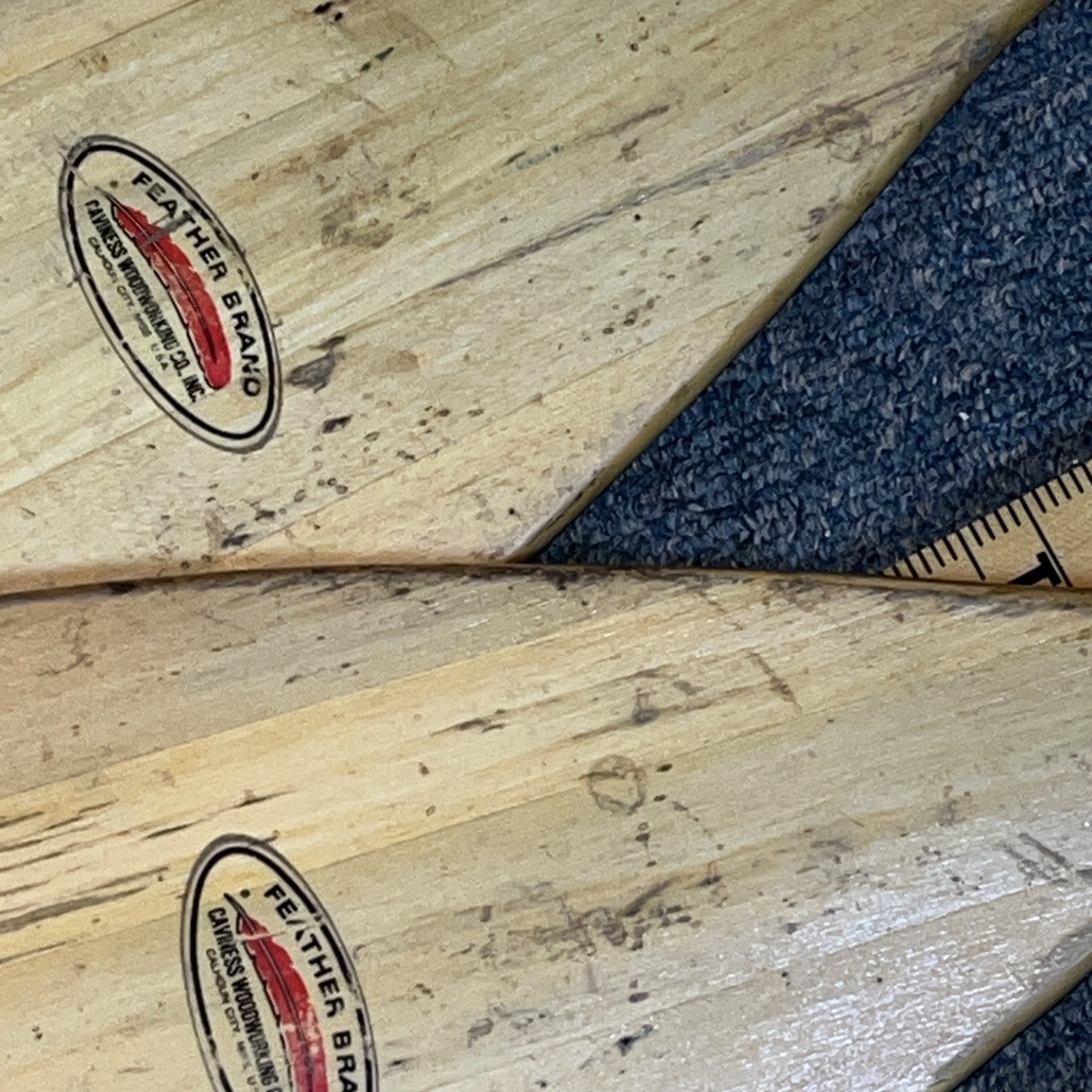 Pair of Feather Brand 36″ Wood Canoe Paddles