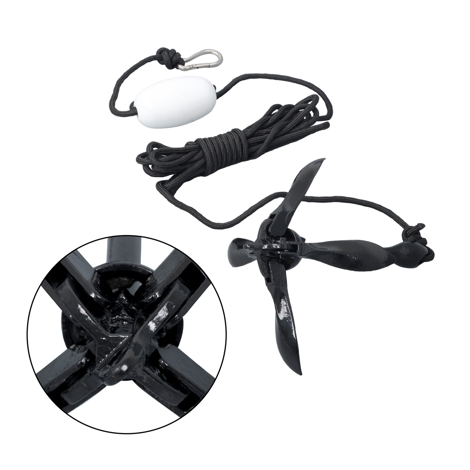 Kayak Grapnel Anchor Kit 3.5 lb Paddle Board Anchor Buoy Kit For Small Boats Pwc