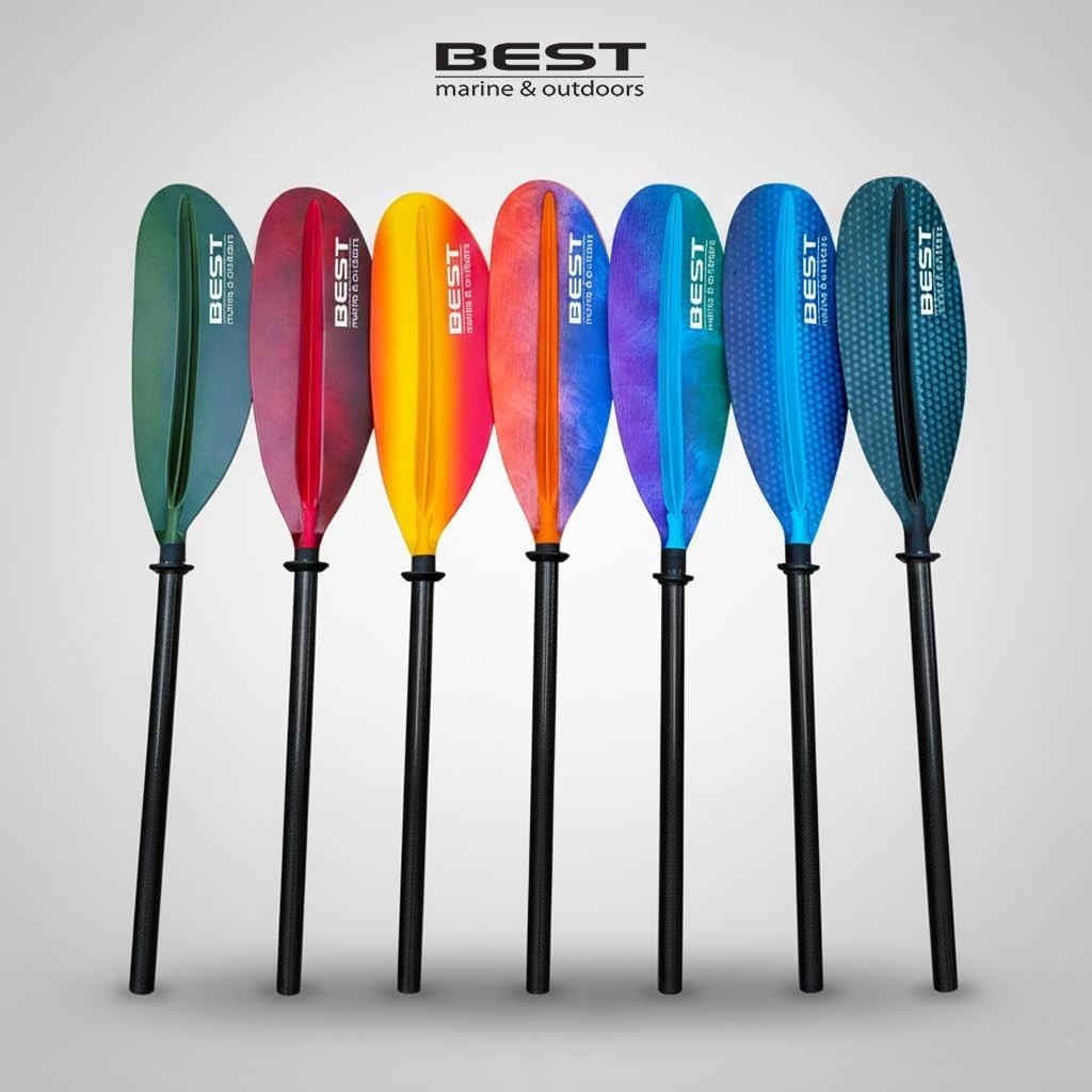 Carbon Fiber Kayak Paddle 234cm – Lightweight 2pc, Adjustable Feather, Floating