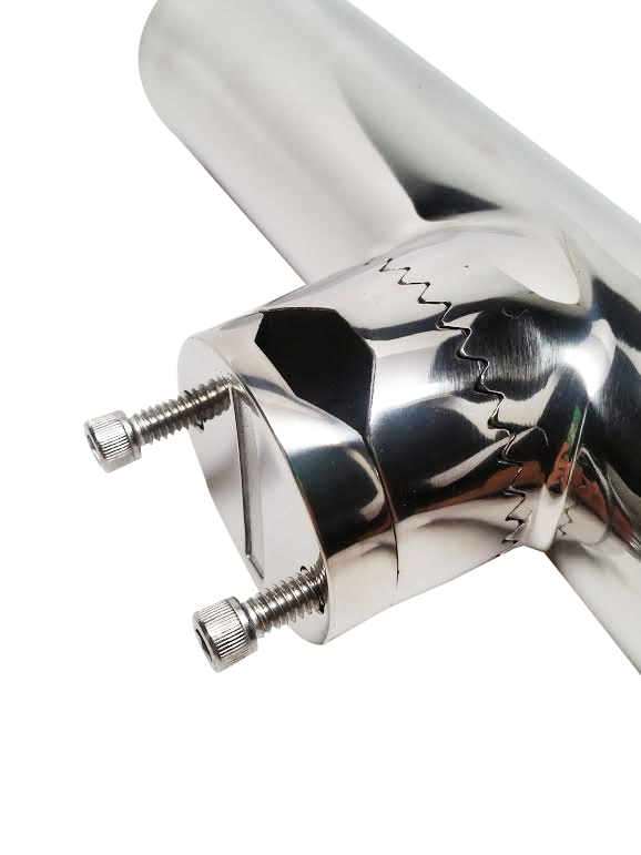 Pactrade Marine Stainless Steel 304 Tournament Style Clamp On Fishing Rod Holder