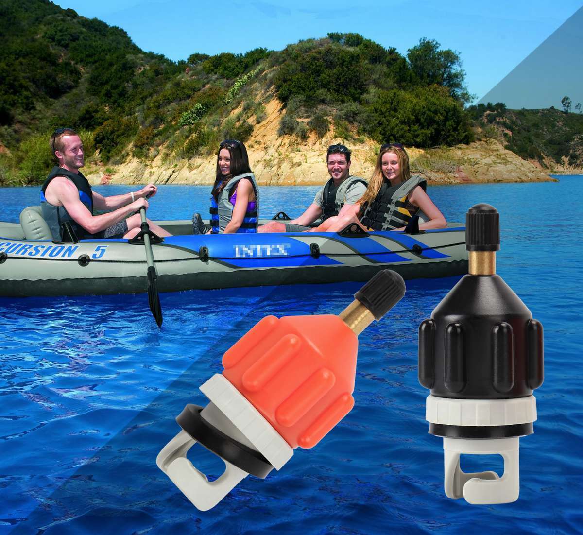 Sup Electric Pump Adapter Air Valve For Canoe Kayak Paddle Board Inflatable Boat