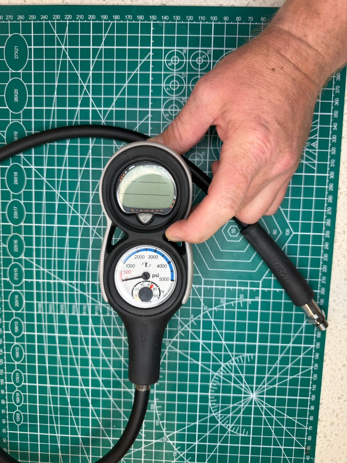 Tusa Element 3 Gauge Console- ONE LOGGED DIVE