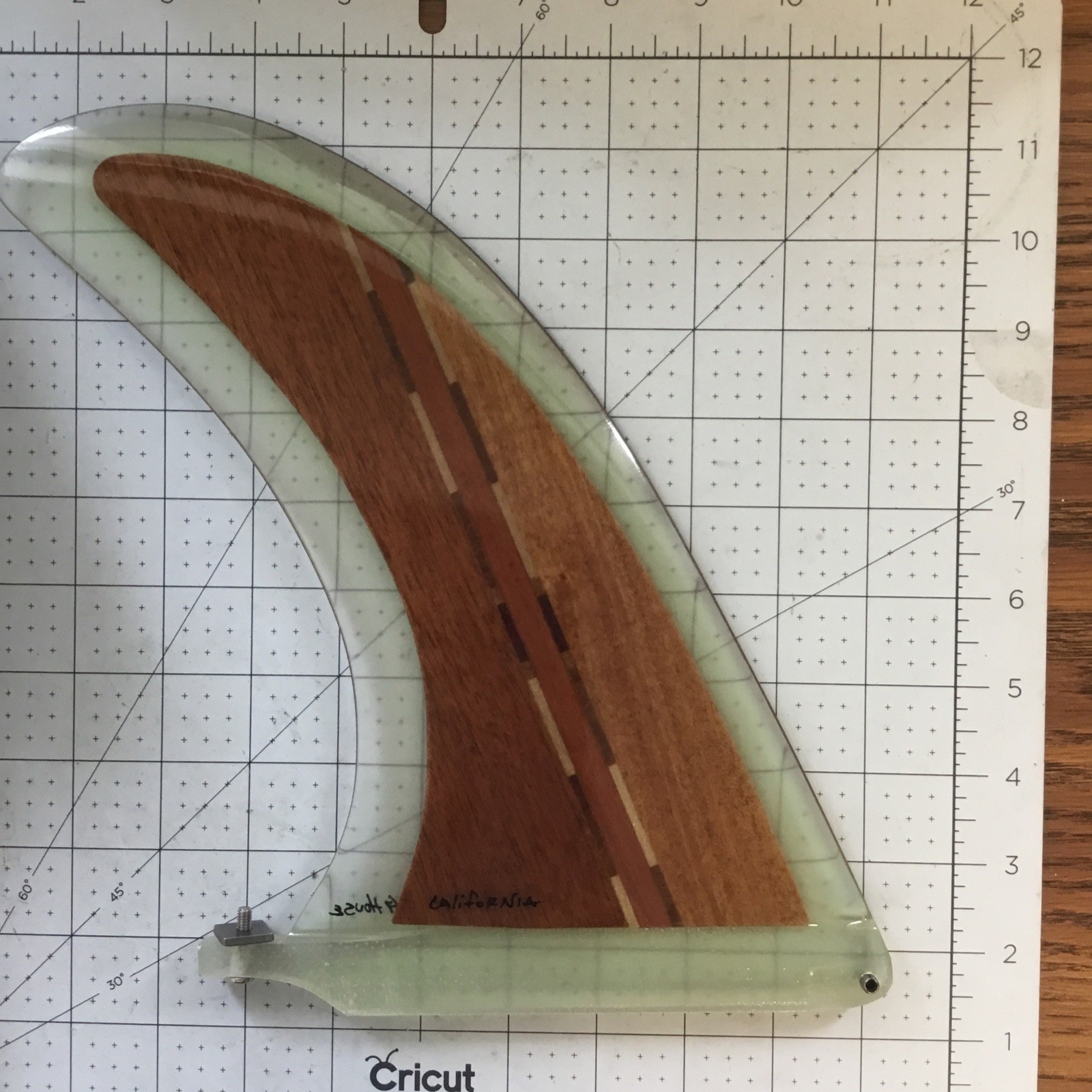 RFC 9 1/4” Dog House California Wooden surfboard fin Surf Surfing