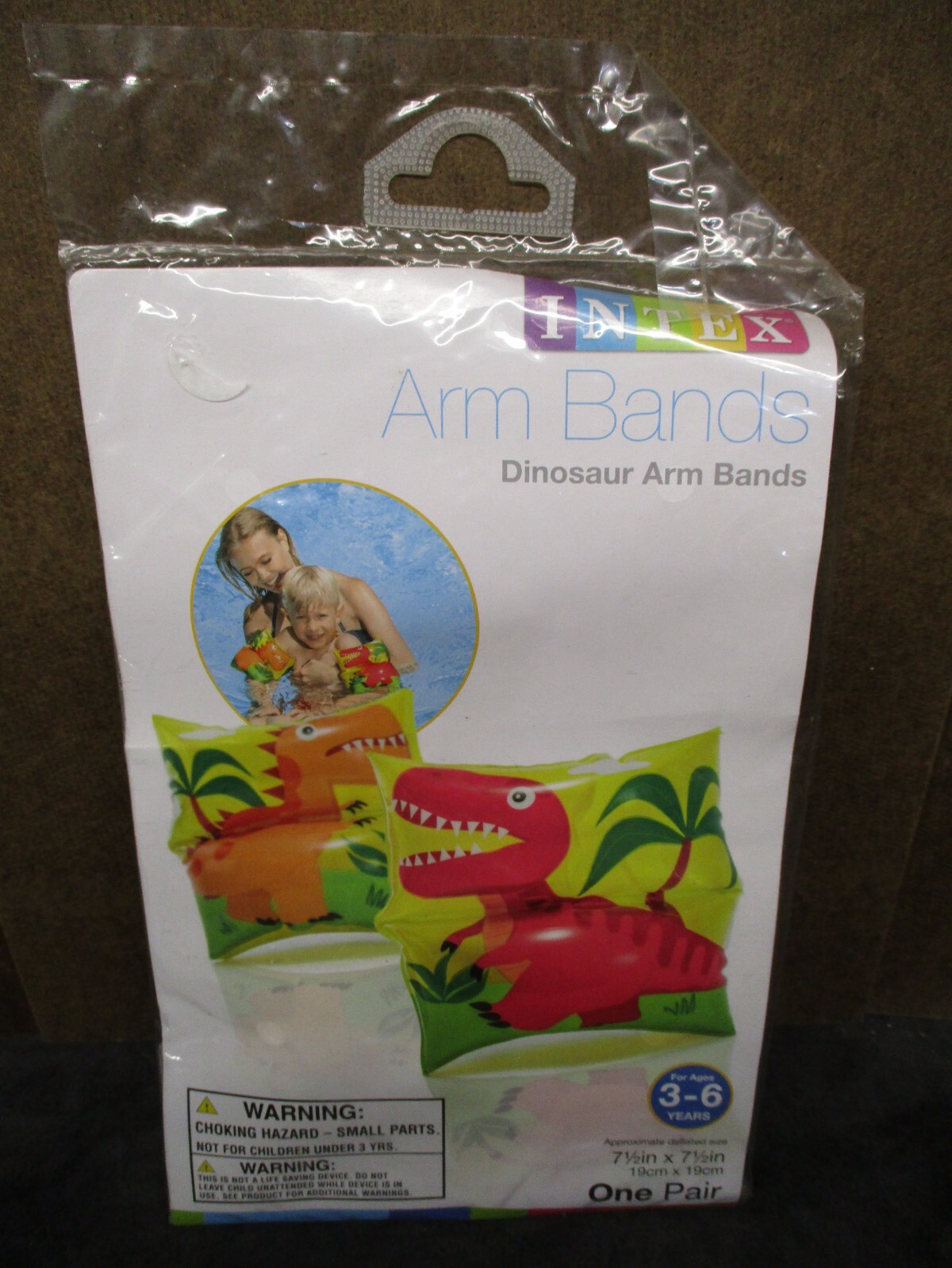 Swim Safety Arm Bands Floaties New Intex Inflatable Dinosaur Child Pool 3-6 Yrs