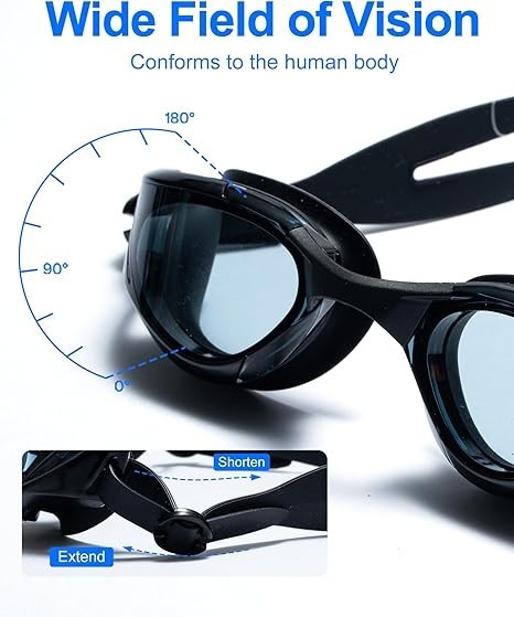 O Nation Clear Comfortable Swimming Goggles with UV- Anti-Fog Swim Glasses