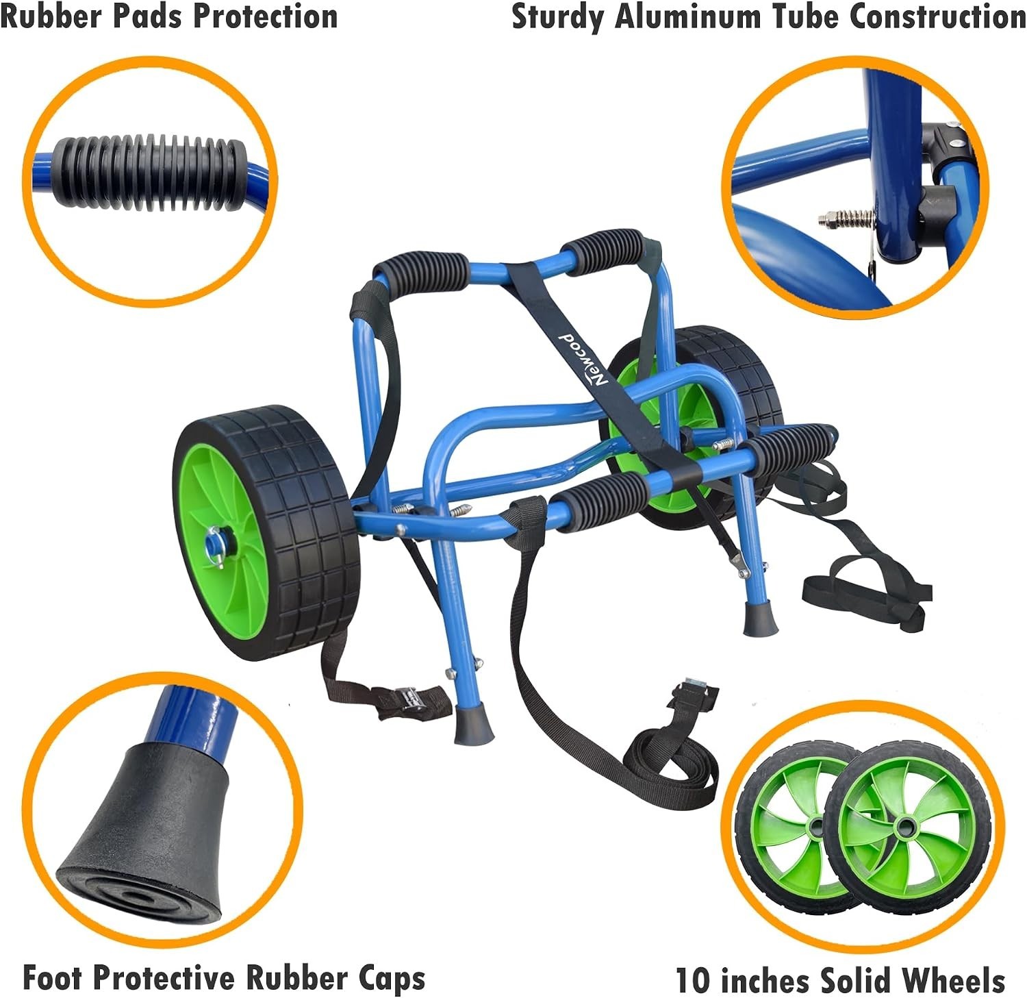 Foldable Kayak Cart – Heavy-Duty 165 lbs Capacity, Easy Transport for Kayaking