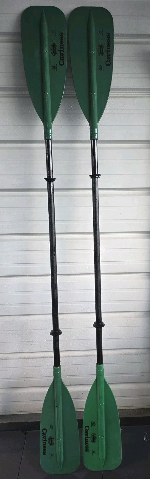 2 Dual Tip Caviness Feather Brand 7.5ft Kayak, Canoe Paddles