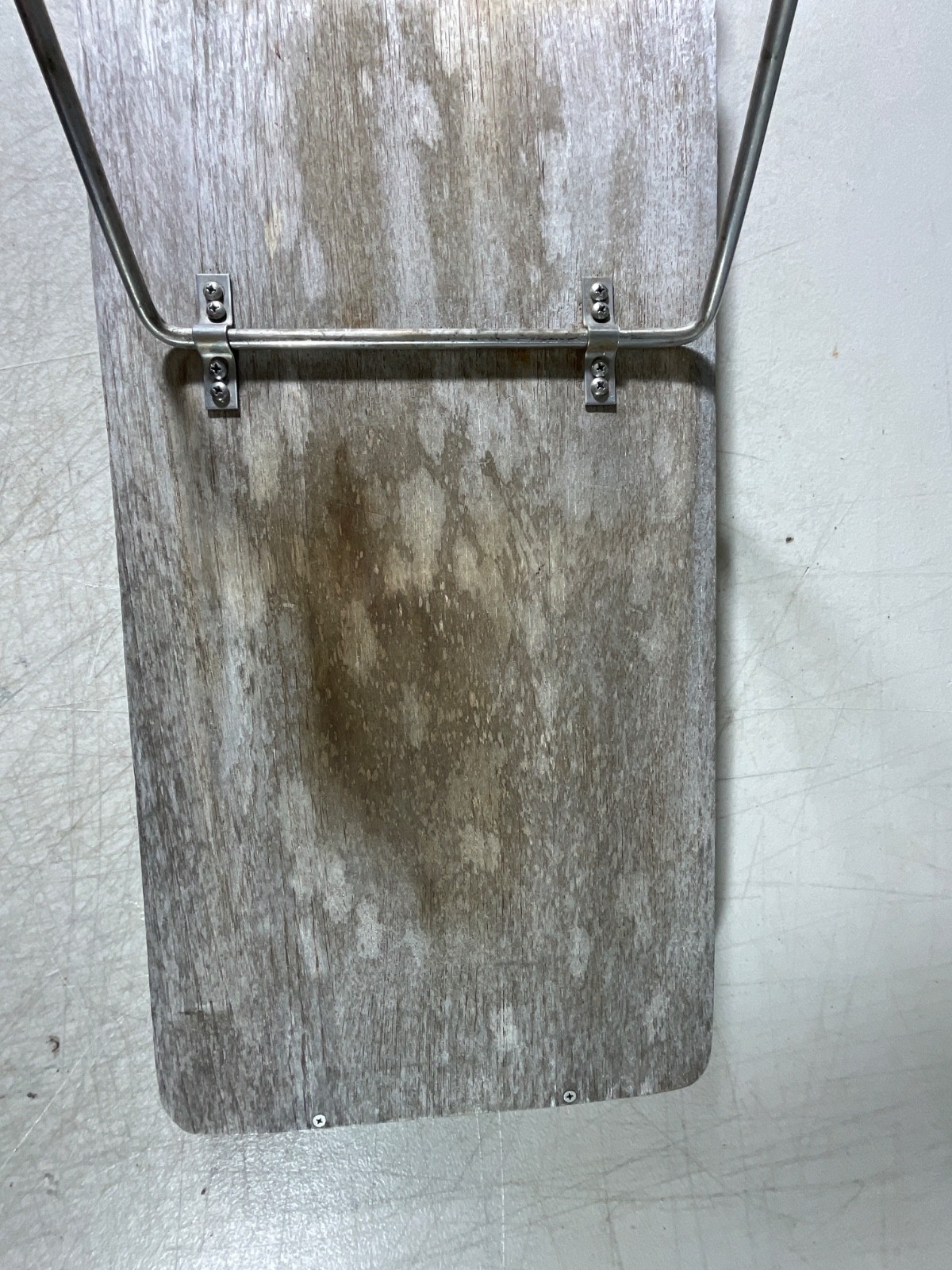 Edson teak folding cockpit table 11″x22” with stainless hardware brackets. 9-1/2