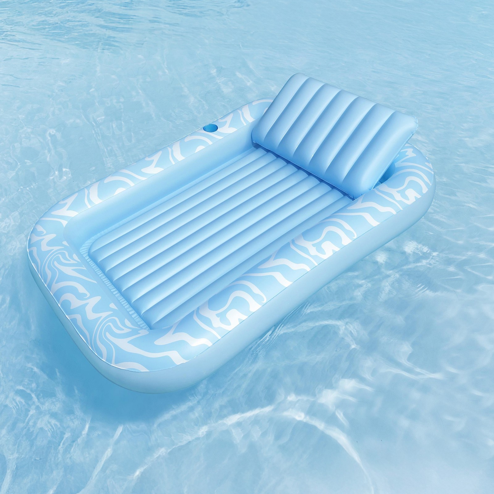 H2OGO! Sun-Kissed Tanning Lounge, 6’8″ x 54″ x 10″ XL Inflatable Pool Float