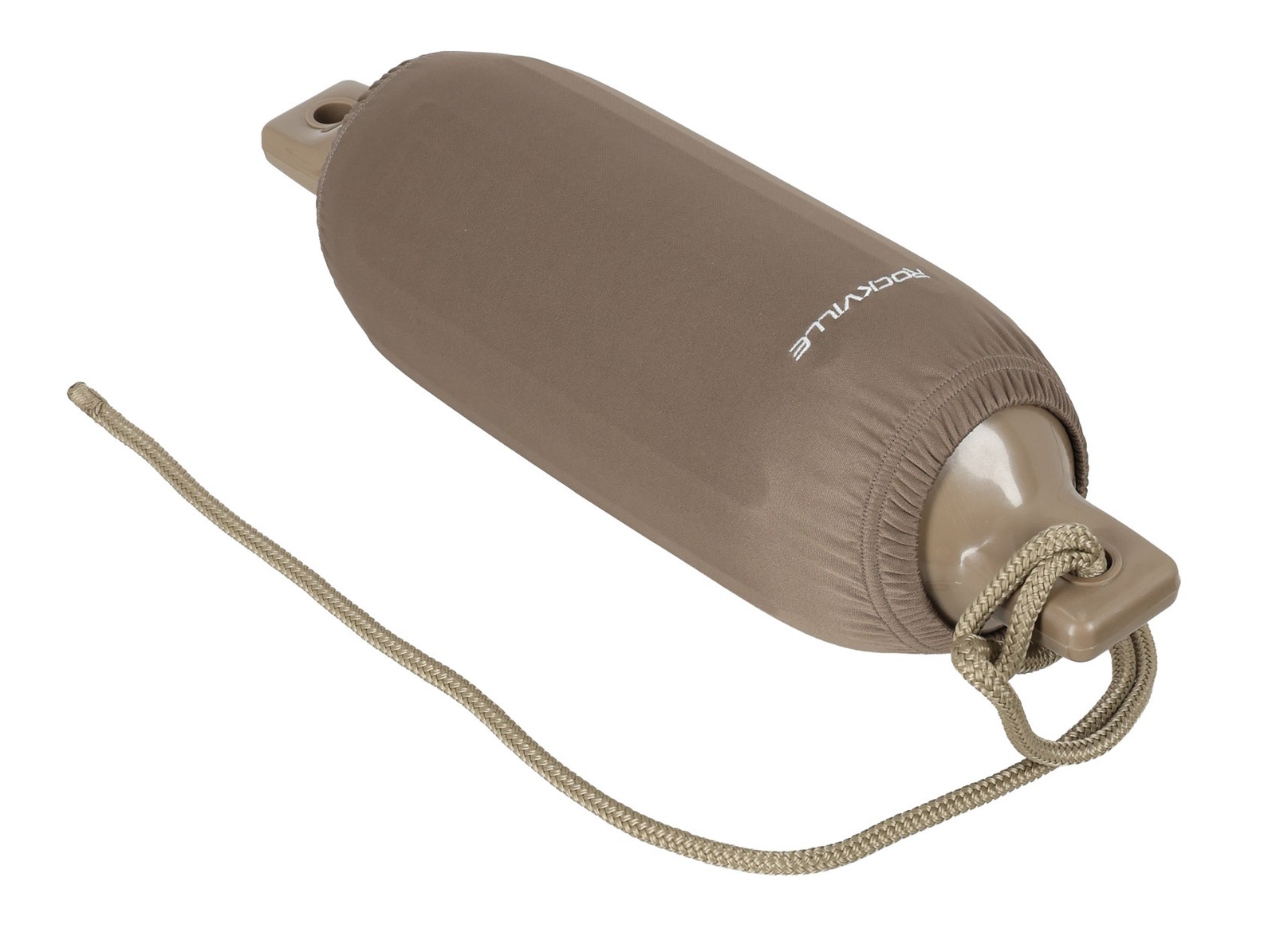Rockville FEN465-SAND Boat Fender Package 4 Bumpers 6.5″x23″, 4 Covers, 4 Lines