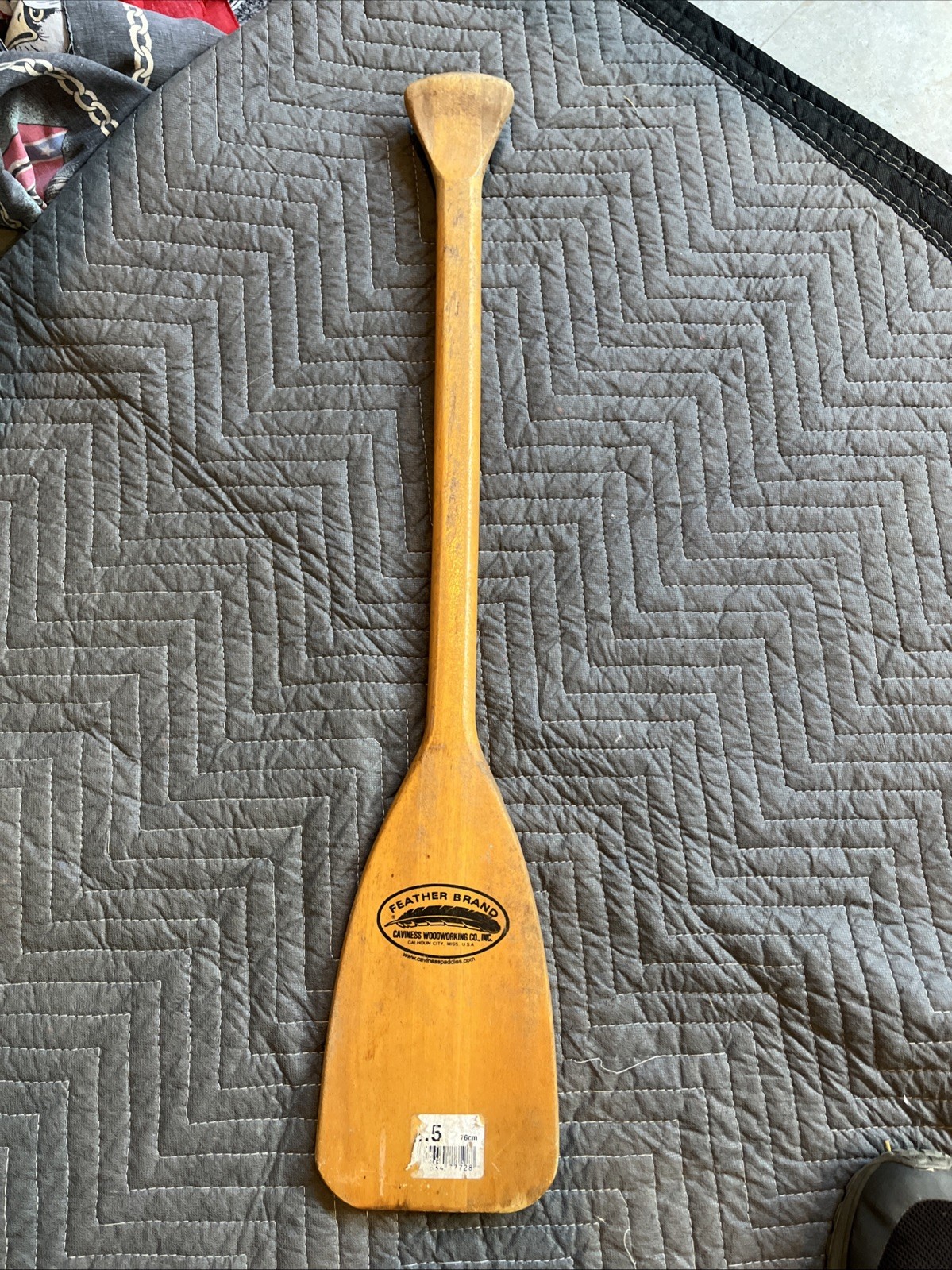 FEATHER BRAND Caviness Woodworking 29-1/2″ Wood Kayak Canoe Raft Paddle