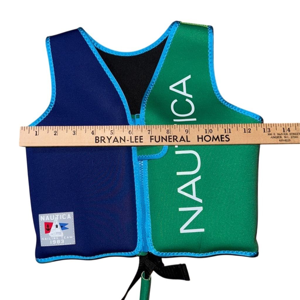 Nautica Kids Swim Aid Vest M/L 33-55 pounds neoprene preppy cape cod sailing
