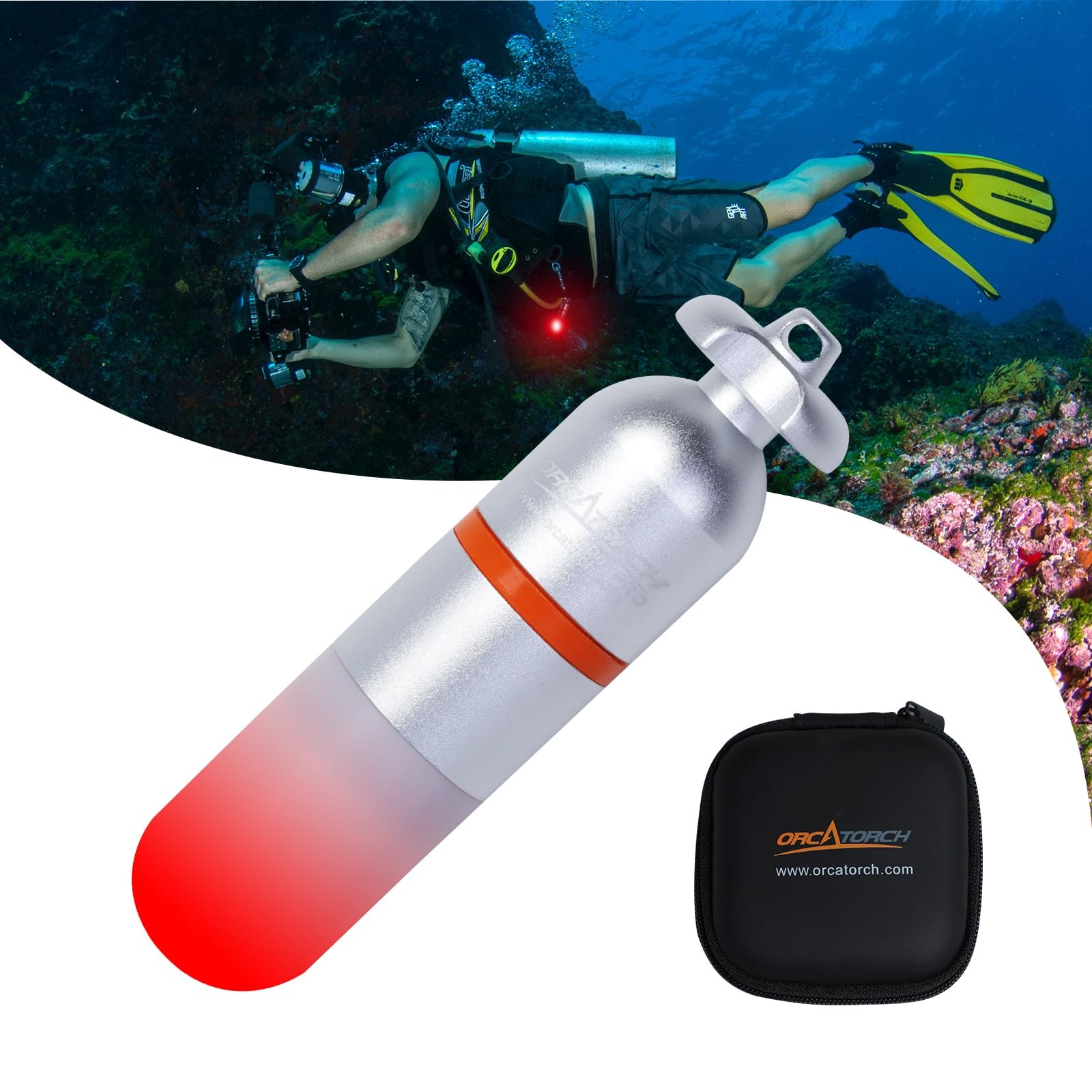ORCATORCH SD01PRO Upgraded Bright Dive Signal Light, Beacon Mini Tank Marker …