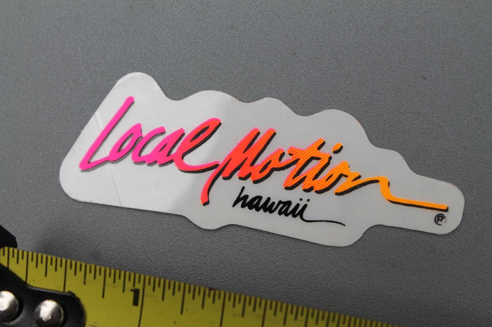 Local Motion Hawaii Surfboard Neon Pink Orange 80’s LM2 Vintage Surfing STICKER