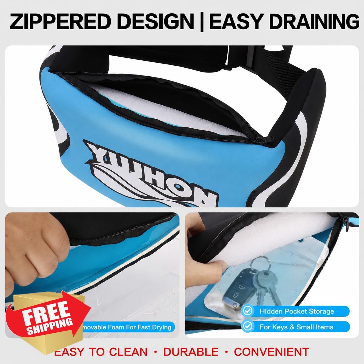 YUJHON Swim Belt Large Hook and Loop