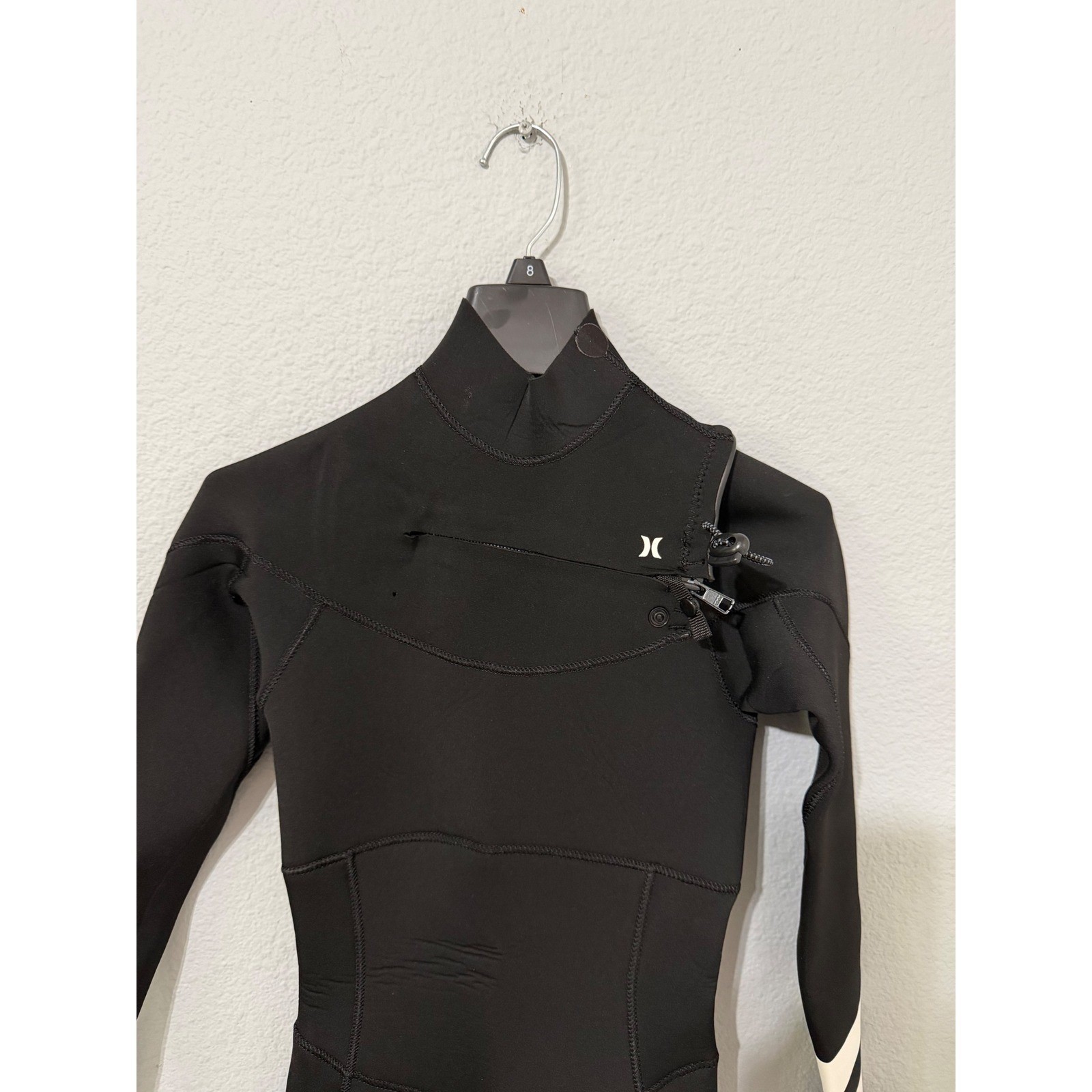 Hurley Womens Size 4 Advantage Plus 3/2mm Chest Zip Fullsuit Wetsuit Black Surf