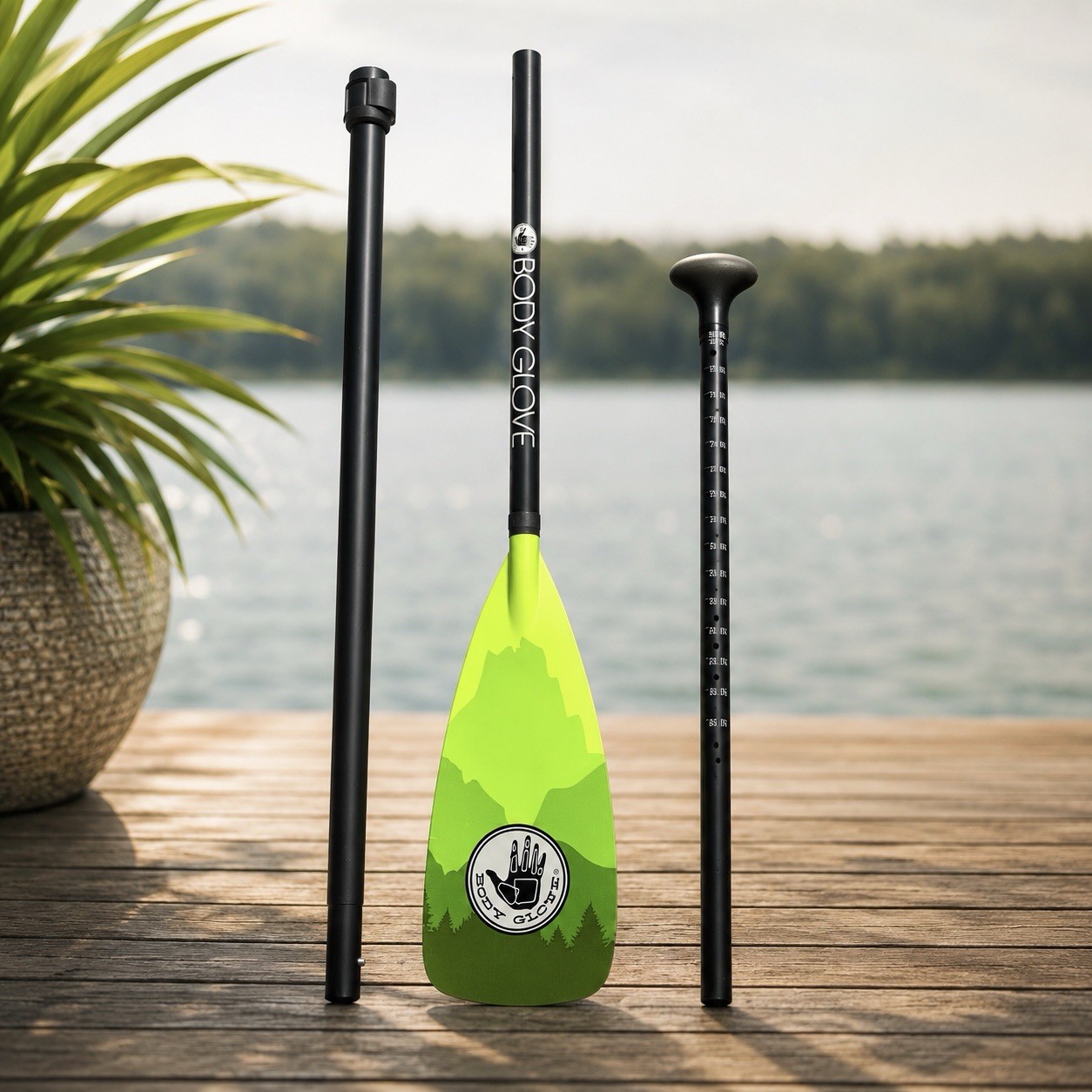 Body Glove Adjustable SUP Paddle For Paddle Board, 3 Piece, Lightweight Aluminum