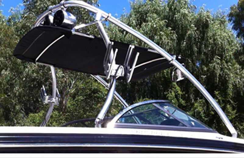Sale End 7/31 Reborn Elevate Wakeboard Tower Glossy Black + Pro Tower Bimini Top