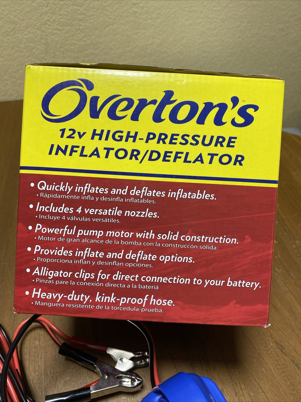 OVERTONS High Pressure PUMP Inflator & Deflator 12V MARINE AUTO BOAT