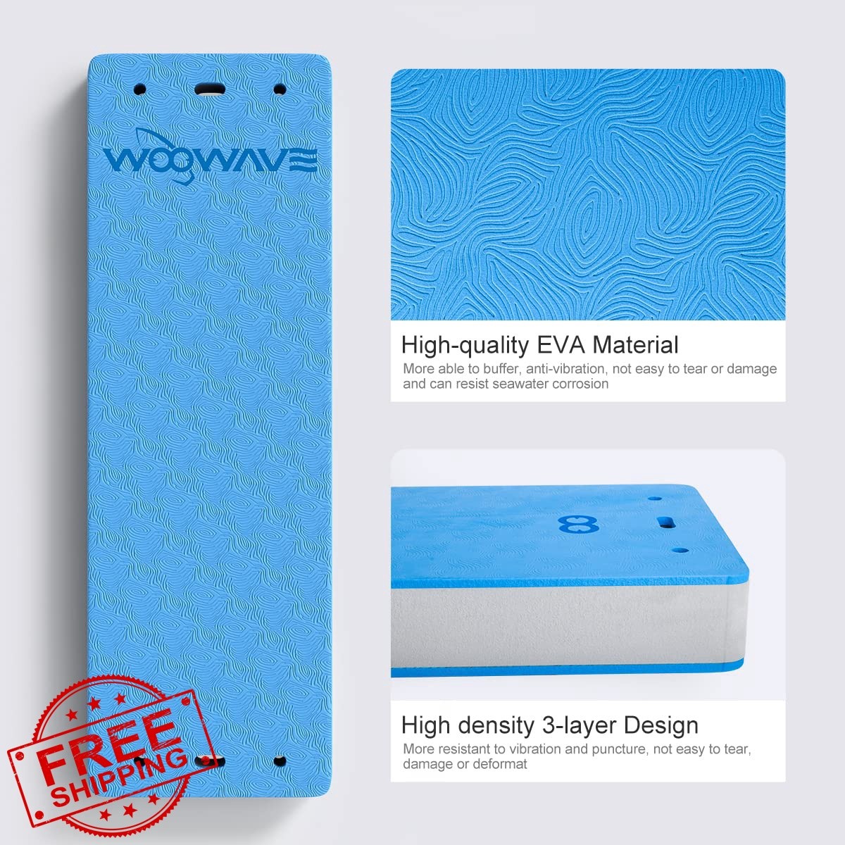 Woowave Boat Fender Blue 20″