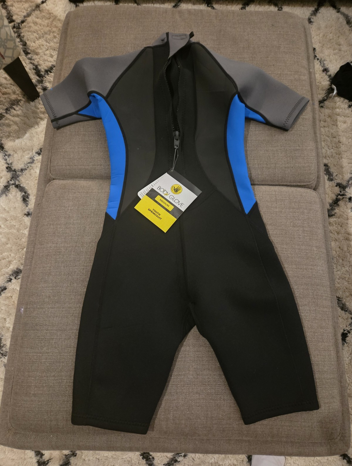Body Glove Youth Springsuit Wetsuit Size M Black Blue Gray MPN 21167JWM