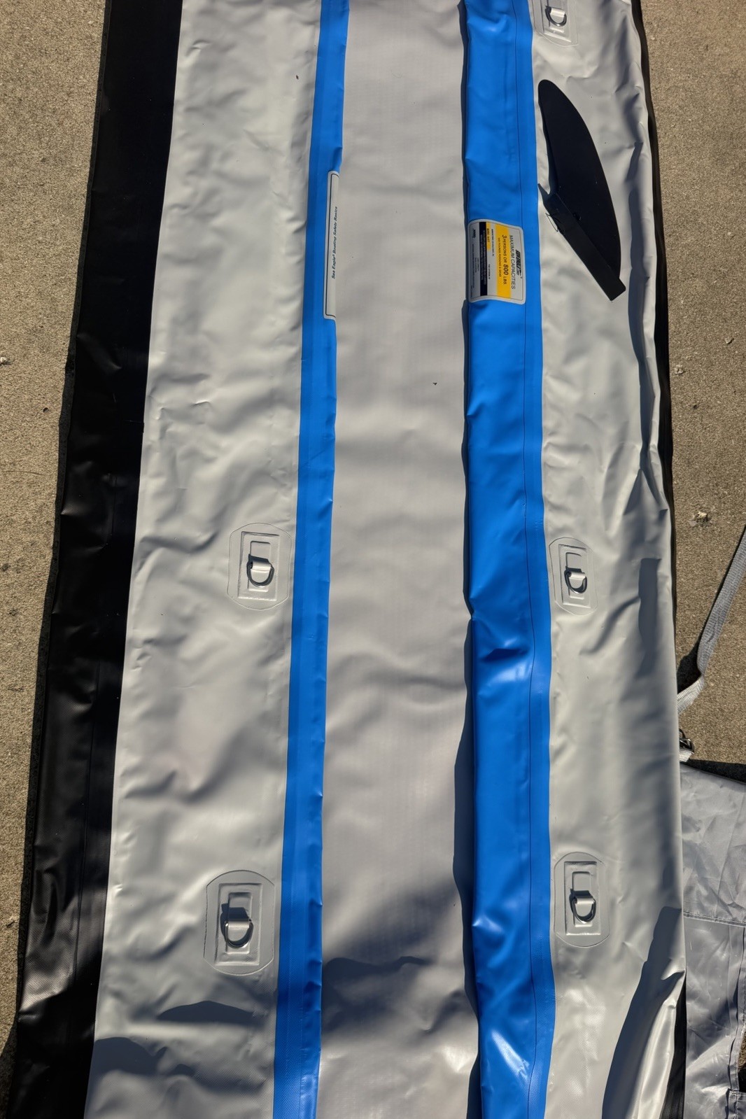 Sea Eagle Classic 465ft 3-Person Fast Track Inflatable Kayak Canoe Boat Raft