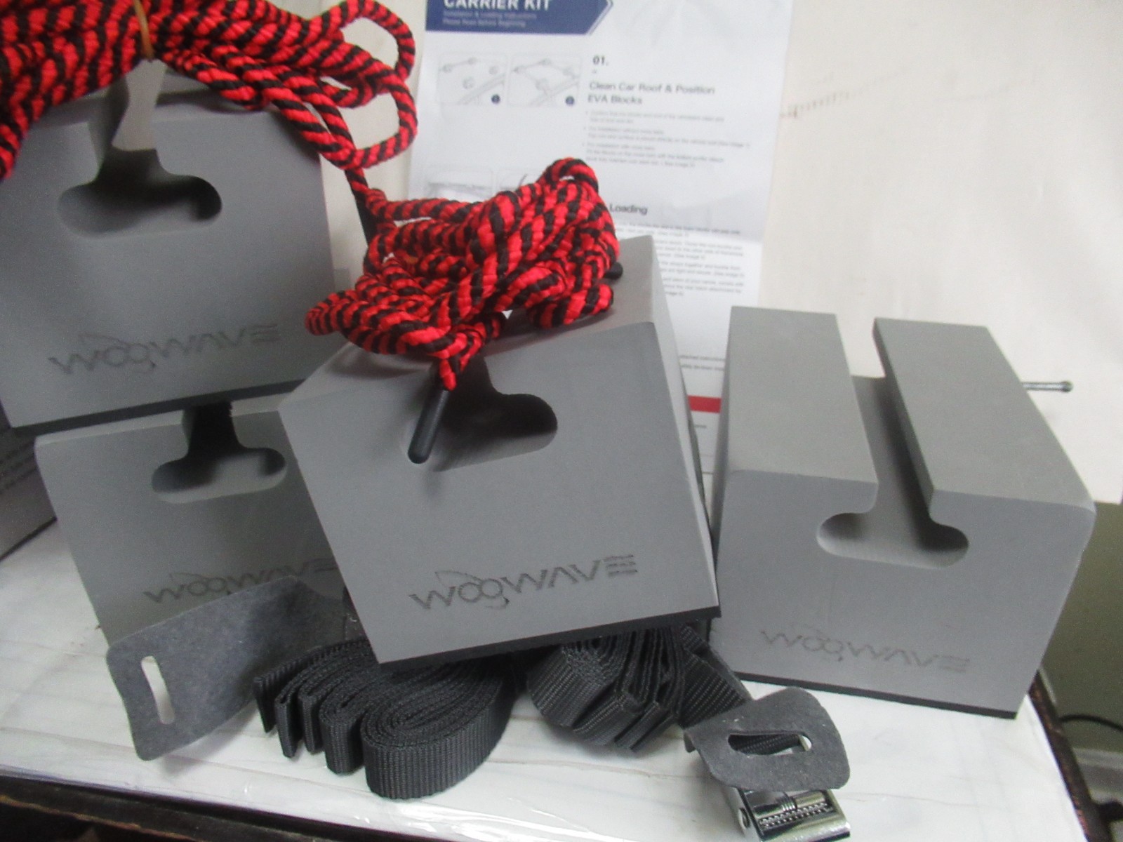 WOOWAVE RACK4S CONOE Carrier Universal Soft Standard Foam Block Roof Rack KIT