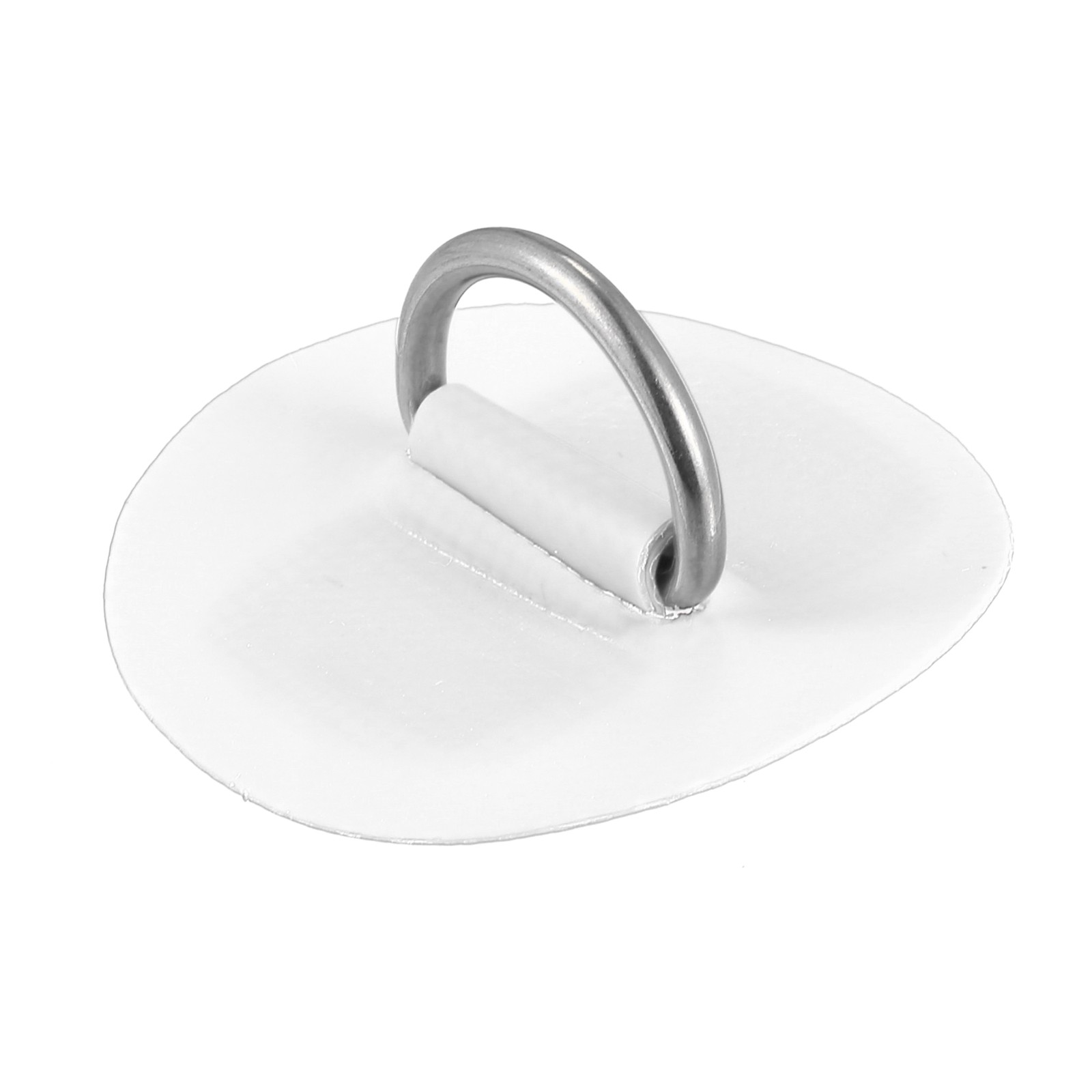 6pcs 6cm White D Ring Patch PVC Stainless Steel Round Shape Pad for Surfboard