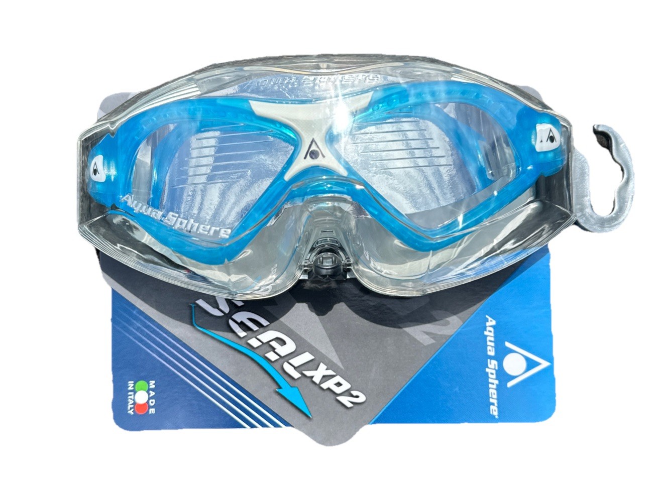 Aqua Sphere Seal XP2 Blue/White New Anti Fog Scratch Resistant Swimming Goggles