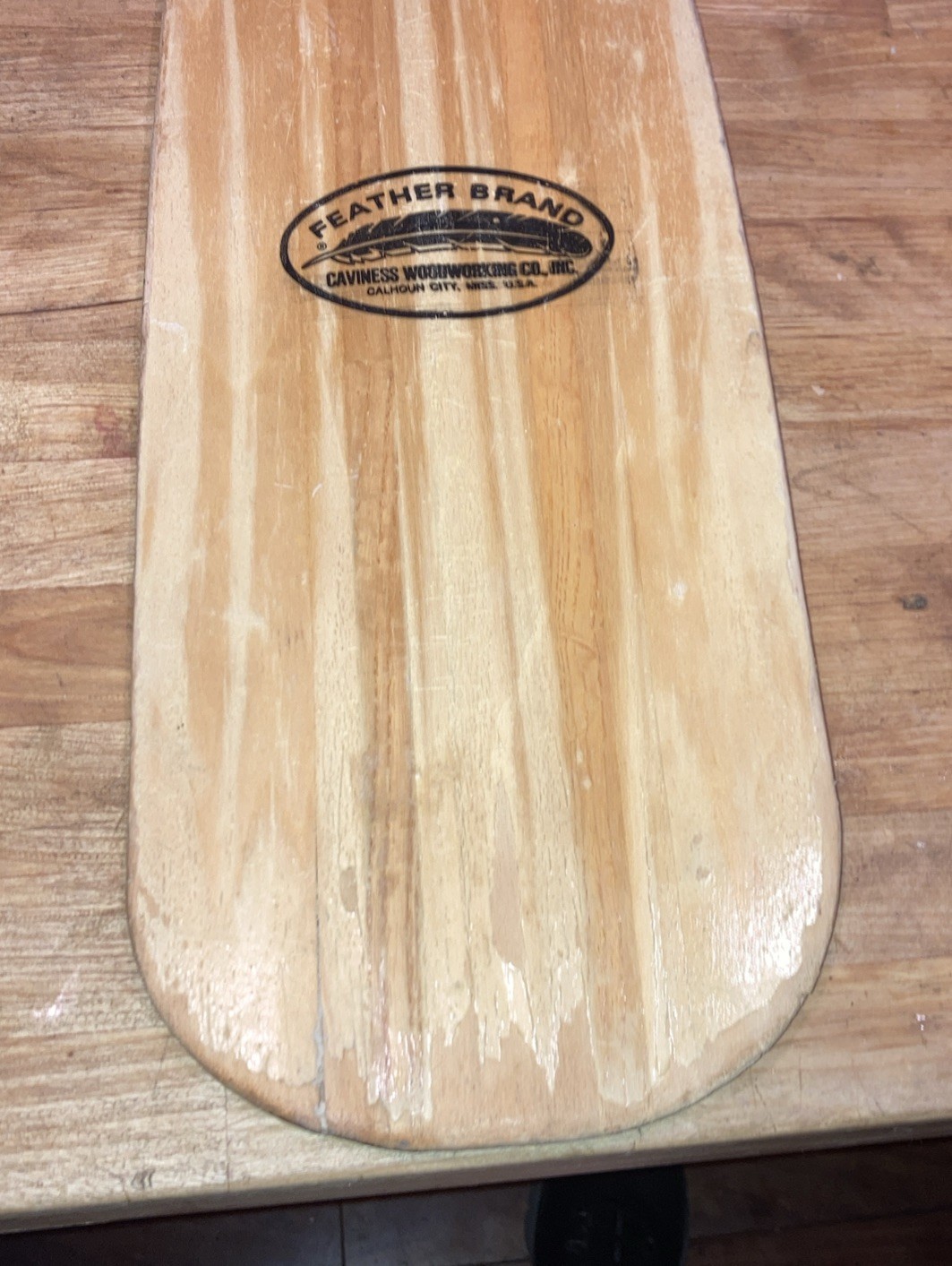 2 – Feather Brand Caviness Woodworking / Wood Canoe Paddles / Oar 5′ – 60″ x 6″