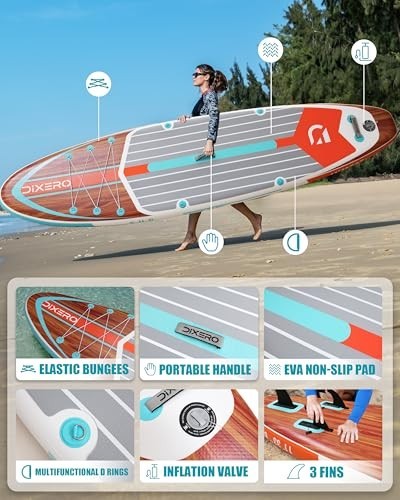 Inflatable Stand Up Paddle Board 11ft 33in Wide 400lb Capacity Accessories