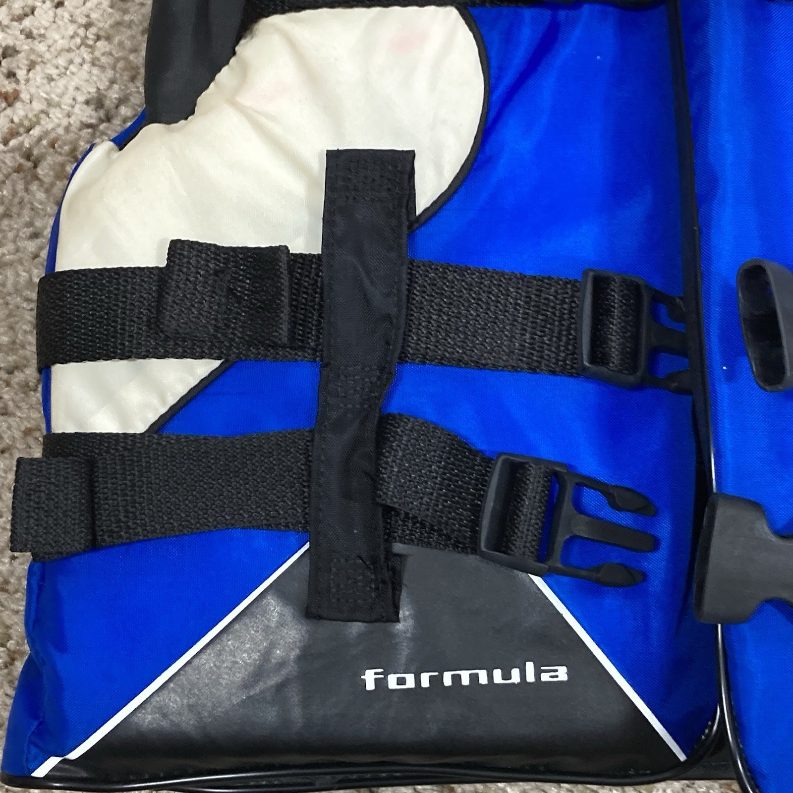 Life Vest, Child, Slippery, Blue, White, & Black, Weight Size: 50 to 90 pounds