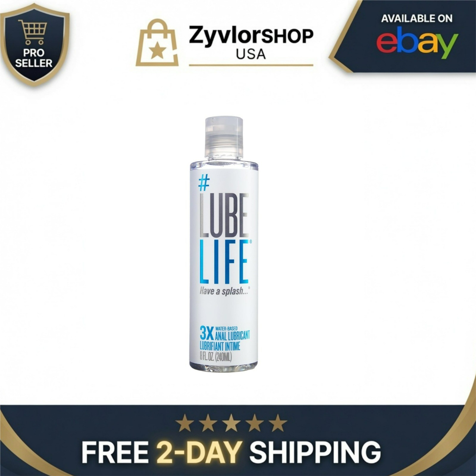 Lube Life 3X Anal Lube – Extra Thick Water Based Personal Lubricant 8 Fl Oz
