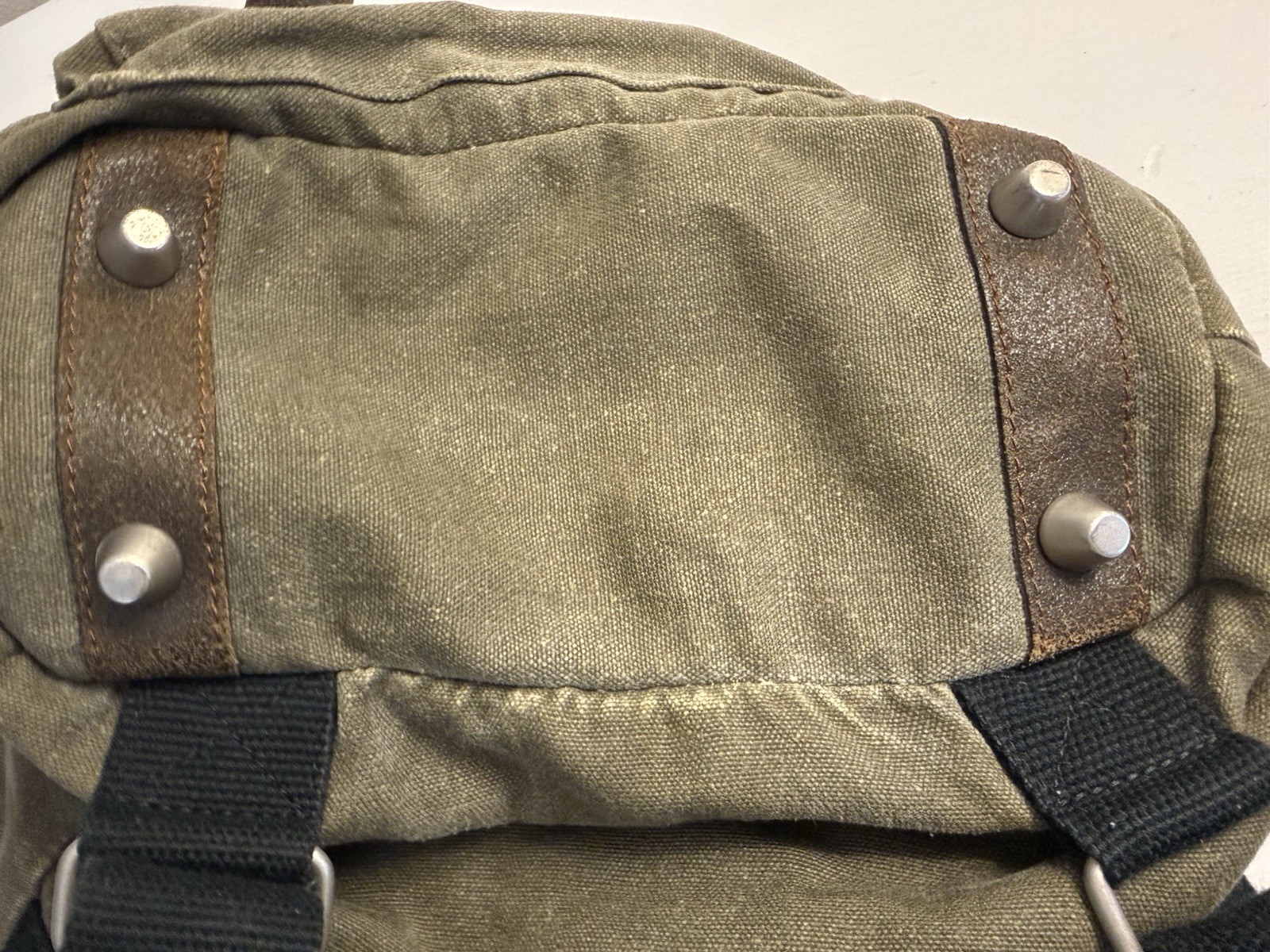 ✿ PURE Hemp Canvas Backpack Small Army Green Boho Rucksack Eco Hemp Bag