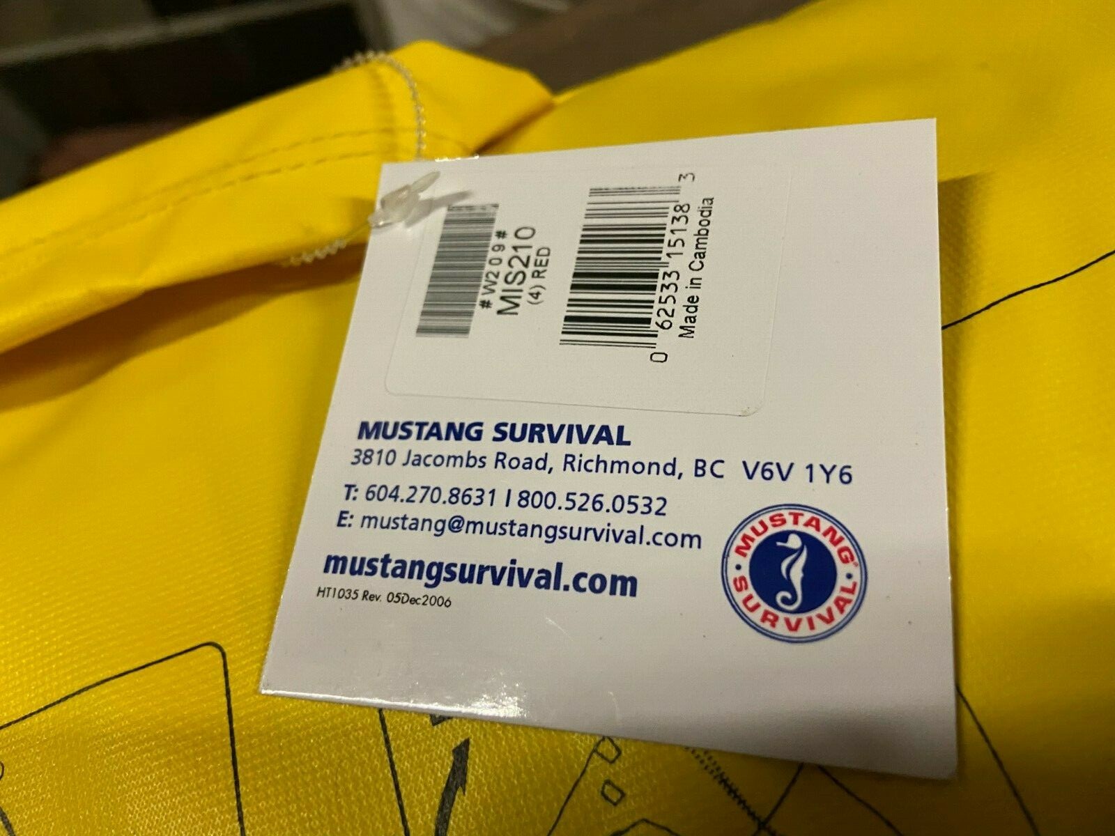Mustang Survival Cold Water Neoprene Immersion Suit, CLOSE-OUT, Child, New,1/lot