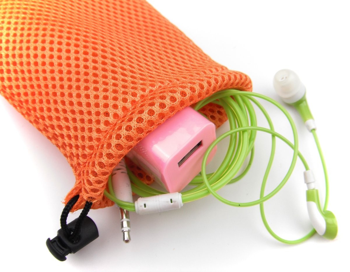 ALL in ONE 6pcs Nylon Mesh Drawstring Bag Pouches for 3.5X5.5INCH, Mixed Clor