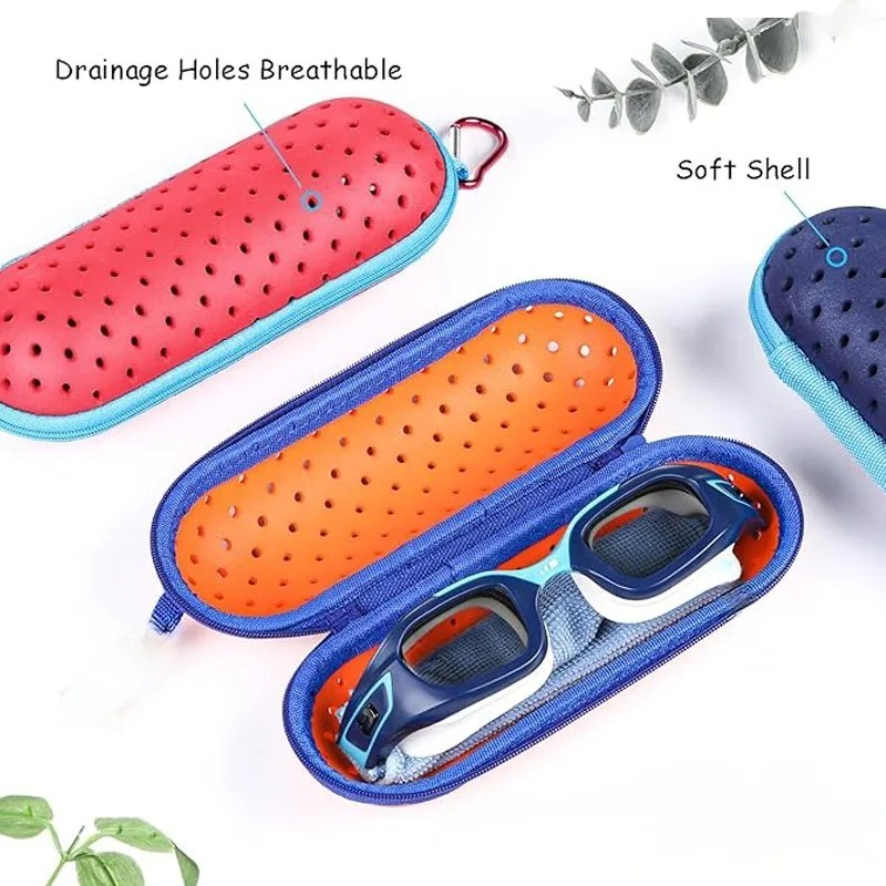 EVA Swimming Goggles Storage Box Lightweight Hollow Vent Swimming Equipment