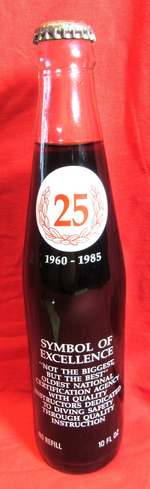 Vintage Scuba – RARE!! YMCA 25th Anniversary of Scuba Training COKE Bottle