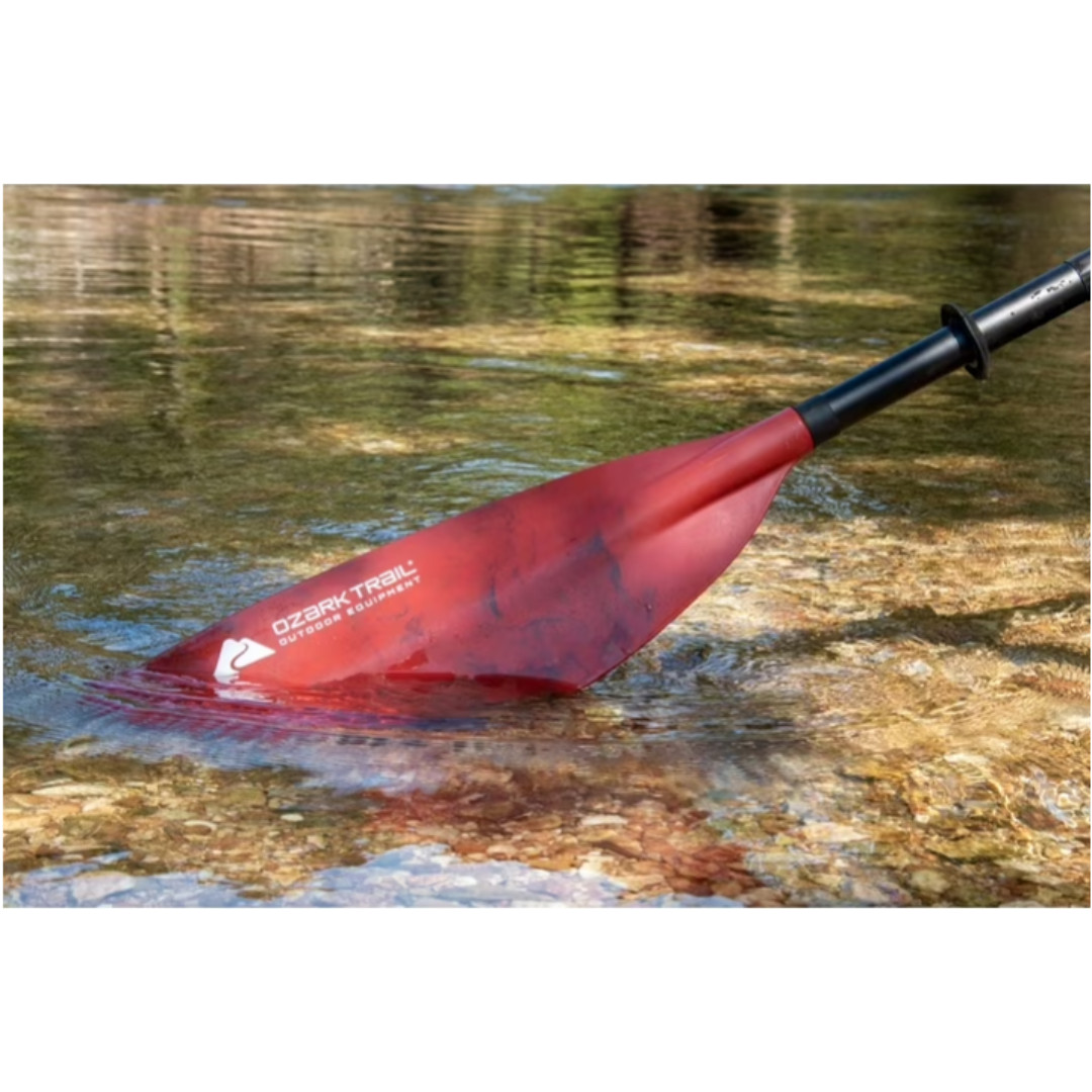 Ozark Trail Adult Aluminum Kayak Paddle, 94.5 inch Red and Gray